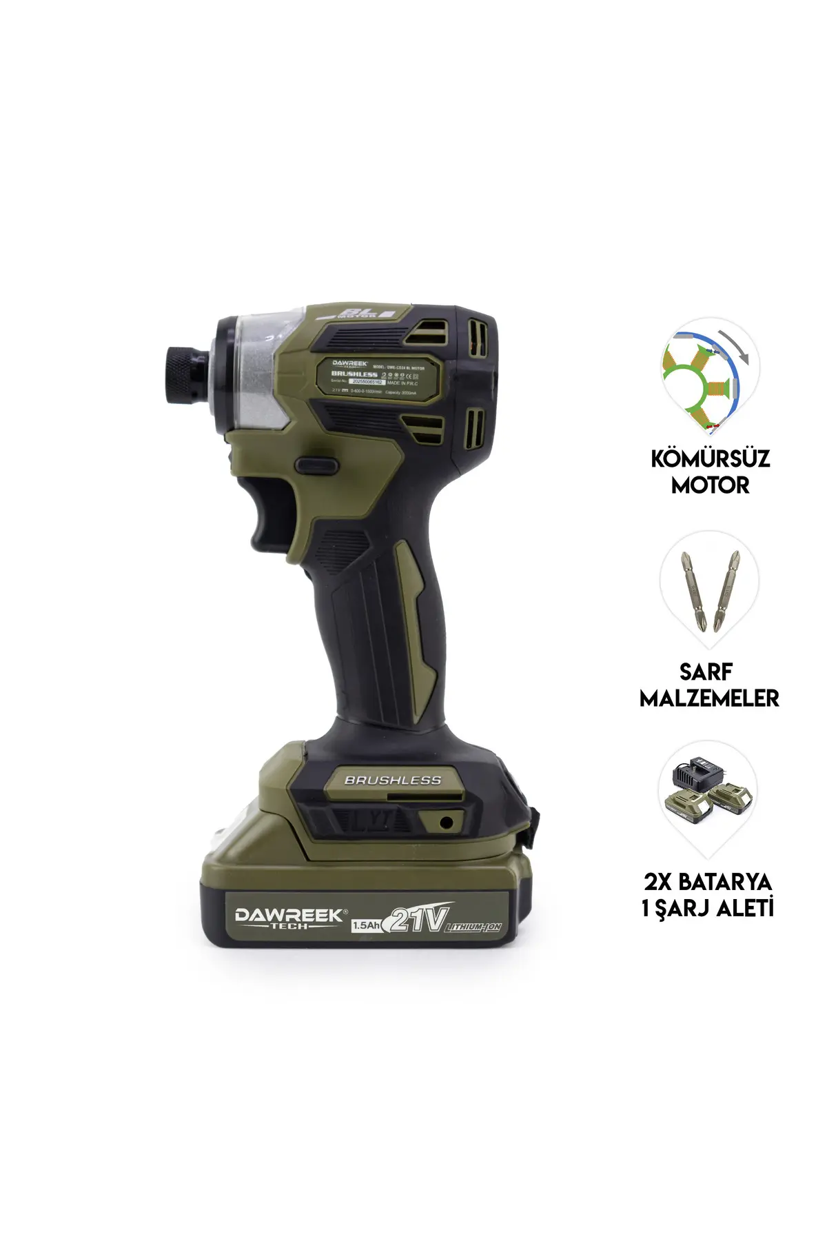 Dawreek Torklu Vidalama LIGHT GREEN – Akülü Torklu Somun Sıkma Makinesi