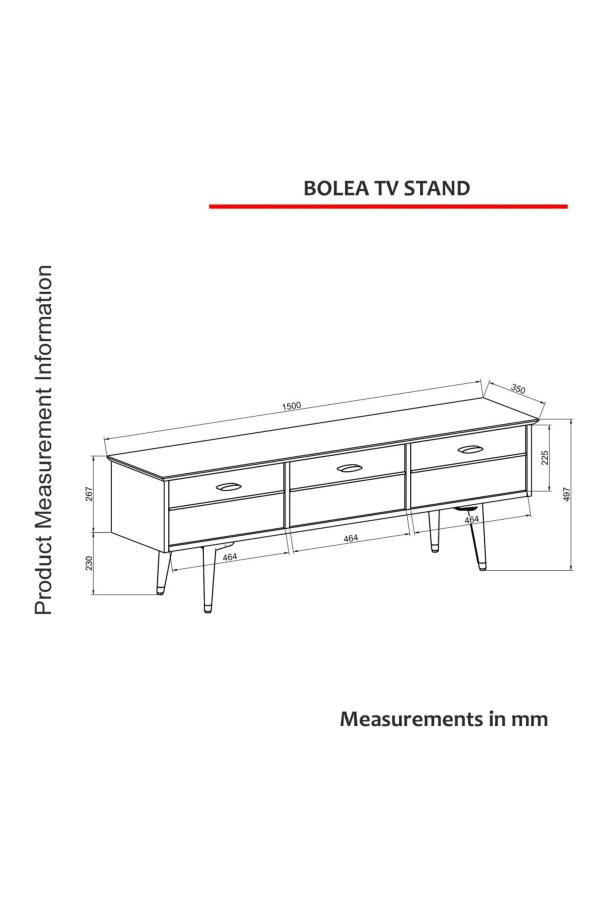 Dekorister Bolea Tv Stand Senkronsiyah - Bona