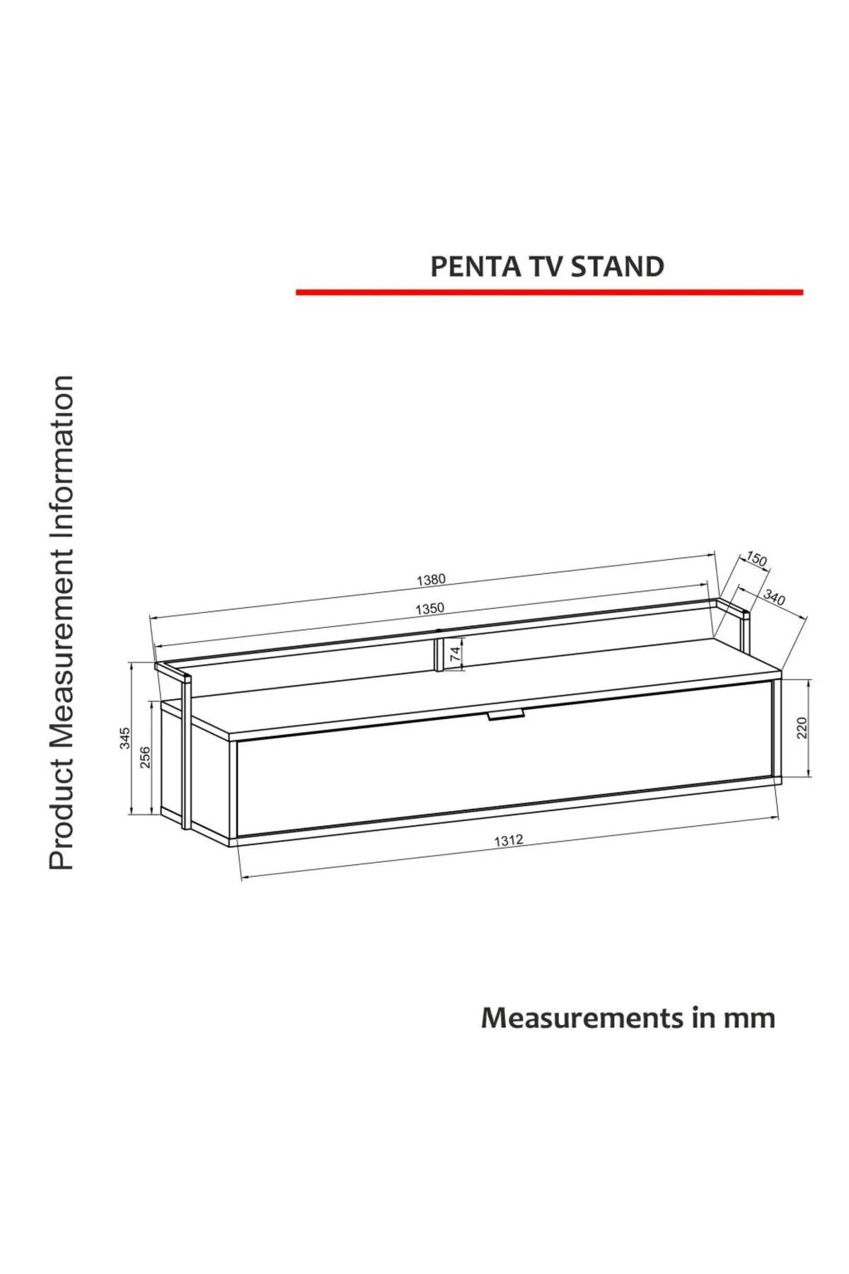 Dekorister Penta Tv Stand Sepet