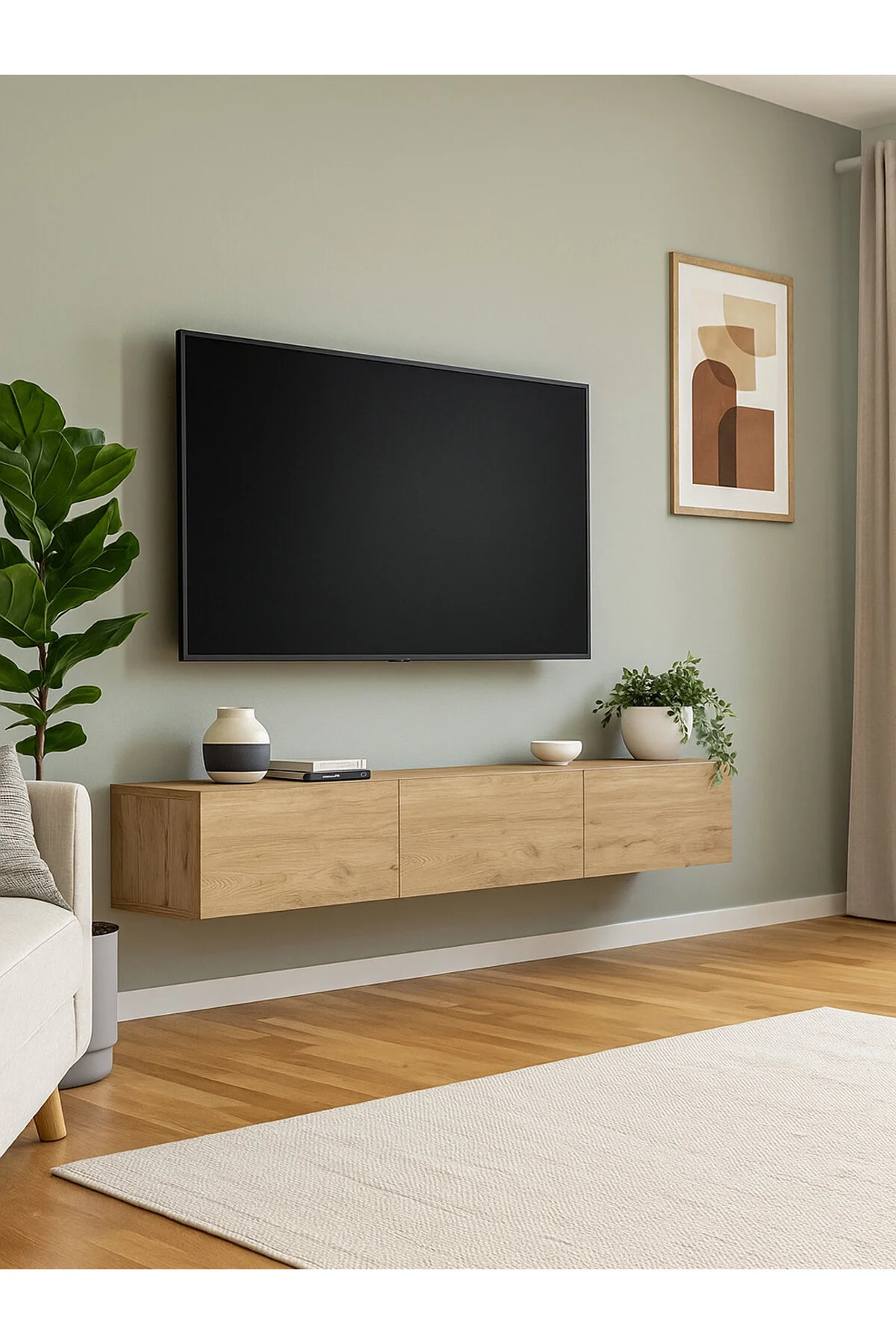 Dorpek Tv Standı, Tv Sehpası 180 Cm Sepet - Modern Tv Ünitesi | Cercei