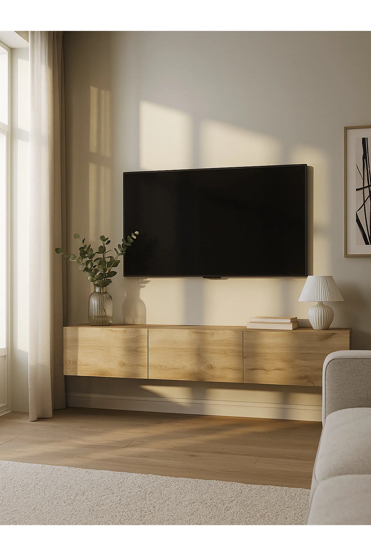 Dorpek Tv Standı, Tv Sehpası 180 Cm Sepet - Modern Tv Ünitesi | Cercei