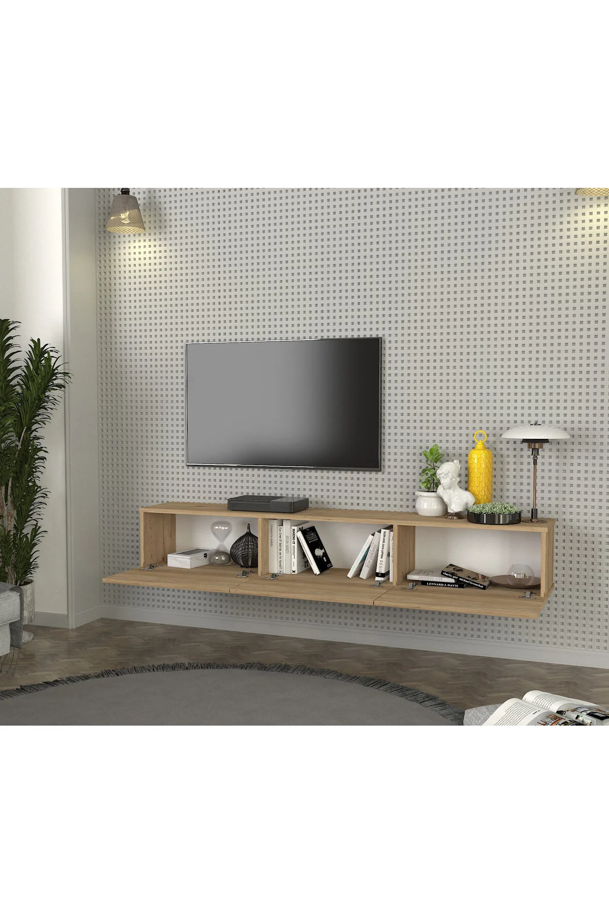 Dorpek Tv Standı, Tv Sehpası 180 Cm Sepet - Modern Tv Ünitesi | Cercei