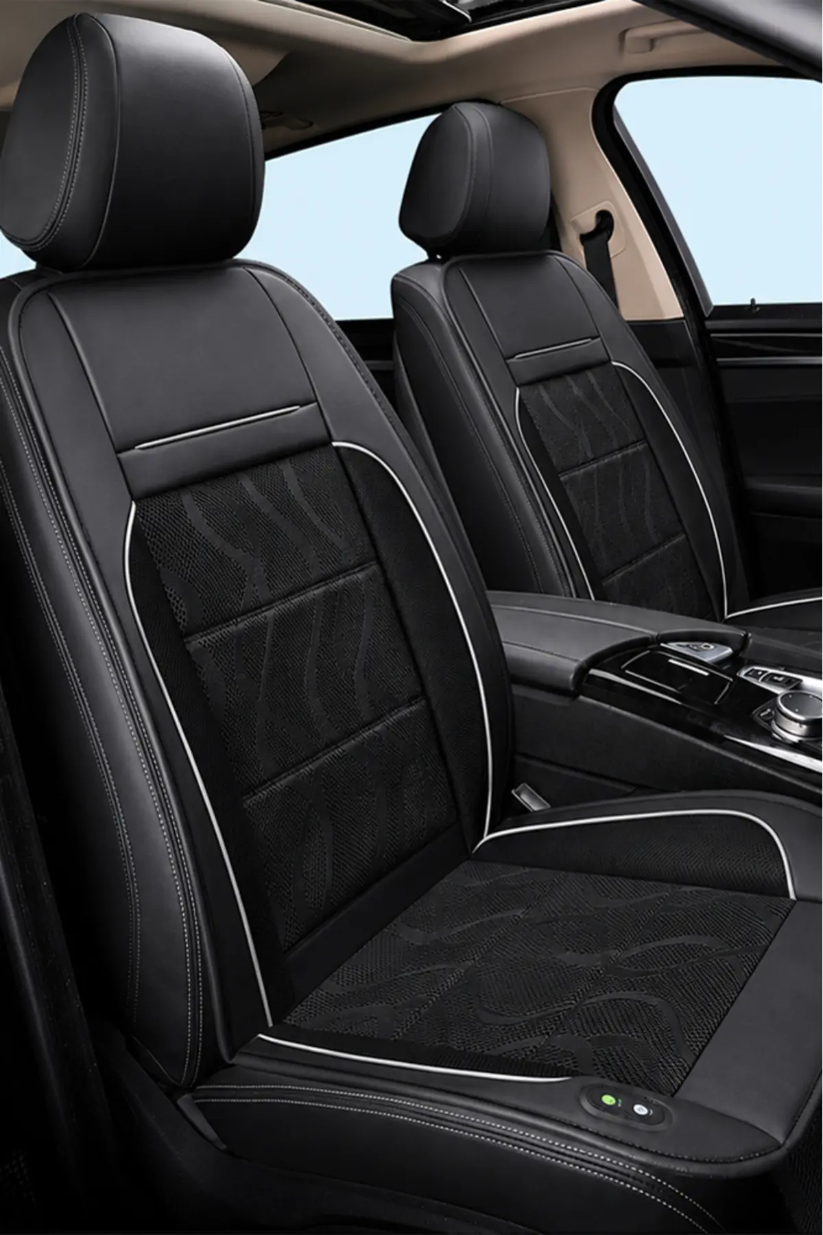 EZERE CoolSeat 12V Araç Koltuk Soğutucu ve Isıtıcı Fanlı Minder 3 Kademeli SIYAH