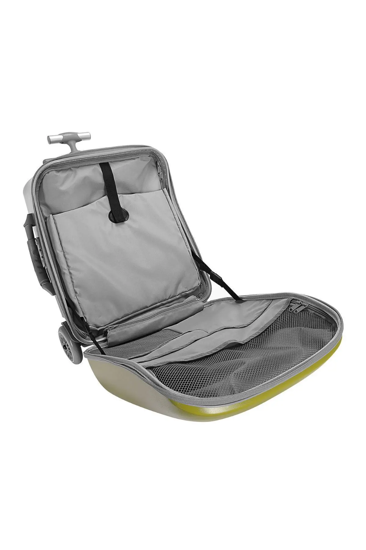 Heybee Luggages Çocuk Valizi Sevimli Canavar Oturulabilir Yeşil Seyahat Bavulu(Kilit Tutma Aparatı Dahil Değildir)