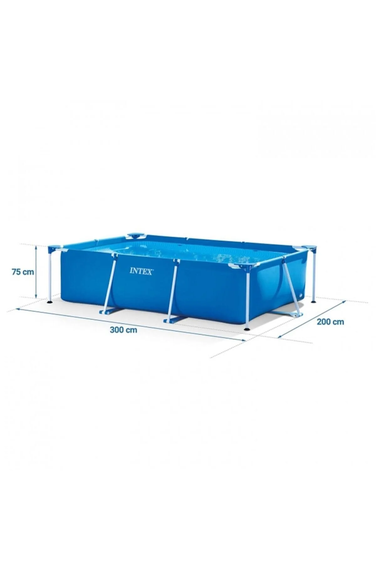 Intex 28268 Dikdörtgen Prefabrik Aile Havuzu 300x200x75cm