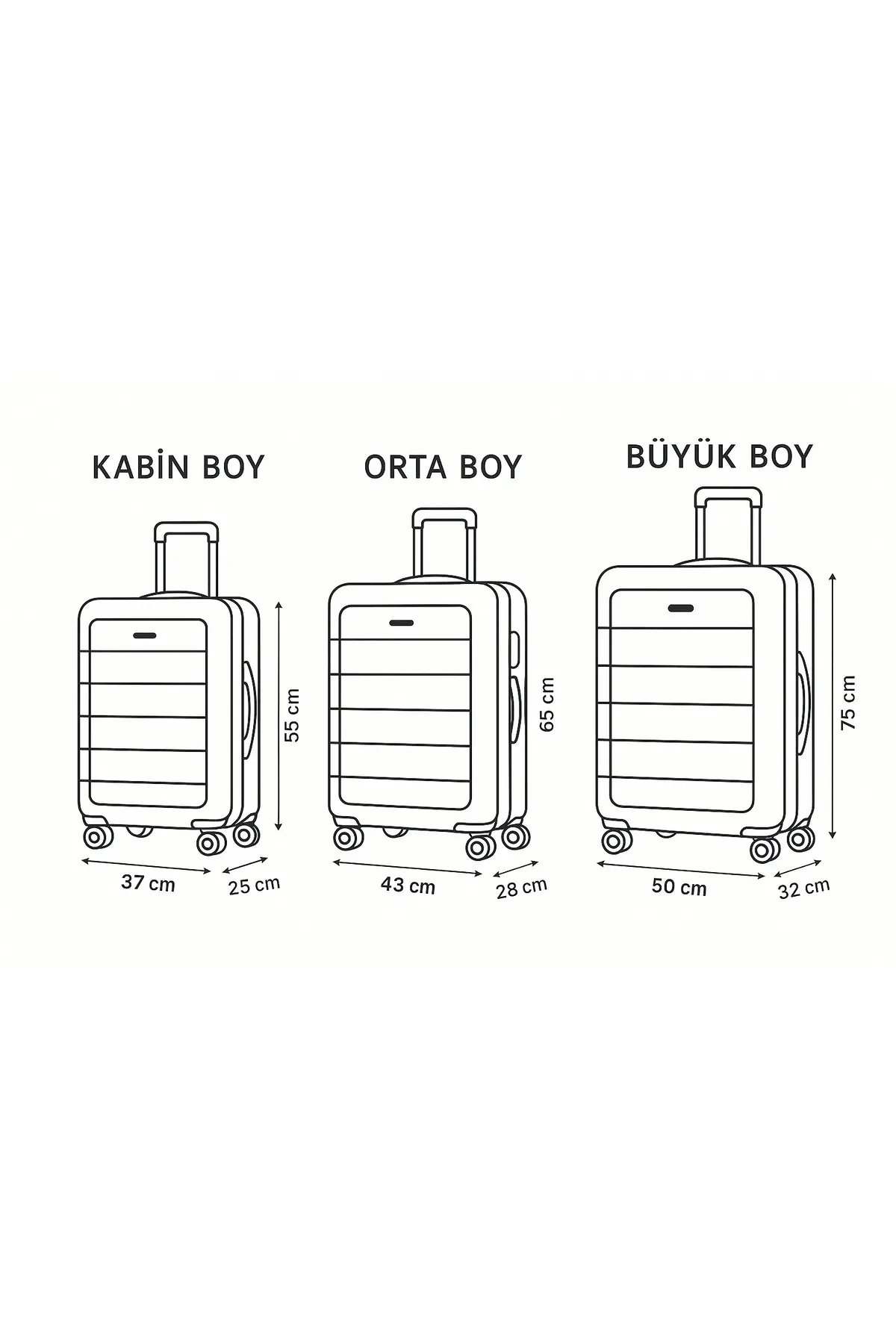 Ivs BÜYÜK BOY KIRILMAZ POLİPROPİLEN VALİZ-BAVUL SEYAHAT ÇANTASI