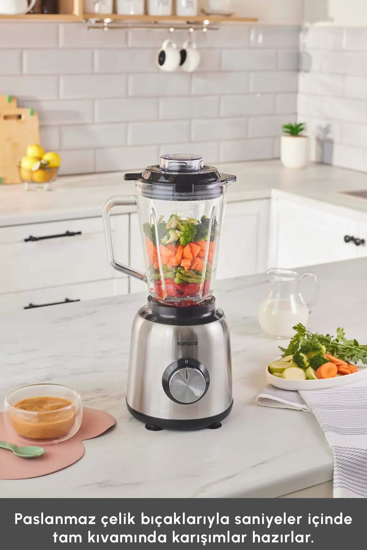 Karaca Inox 1.5 Lt Cam Hazneli Smoothie Blender