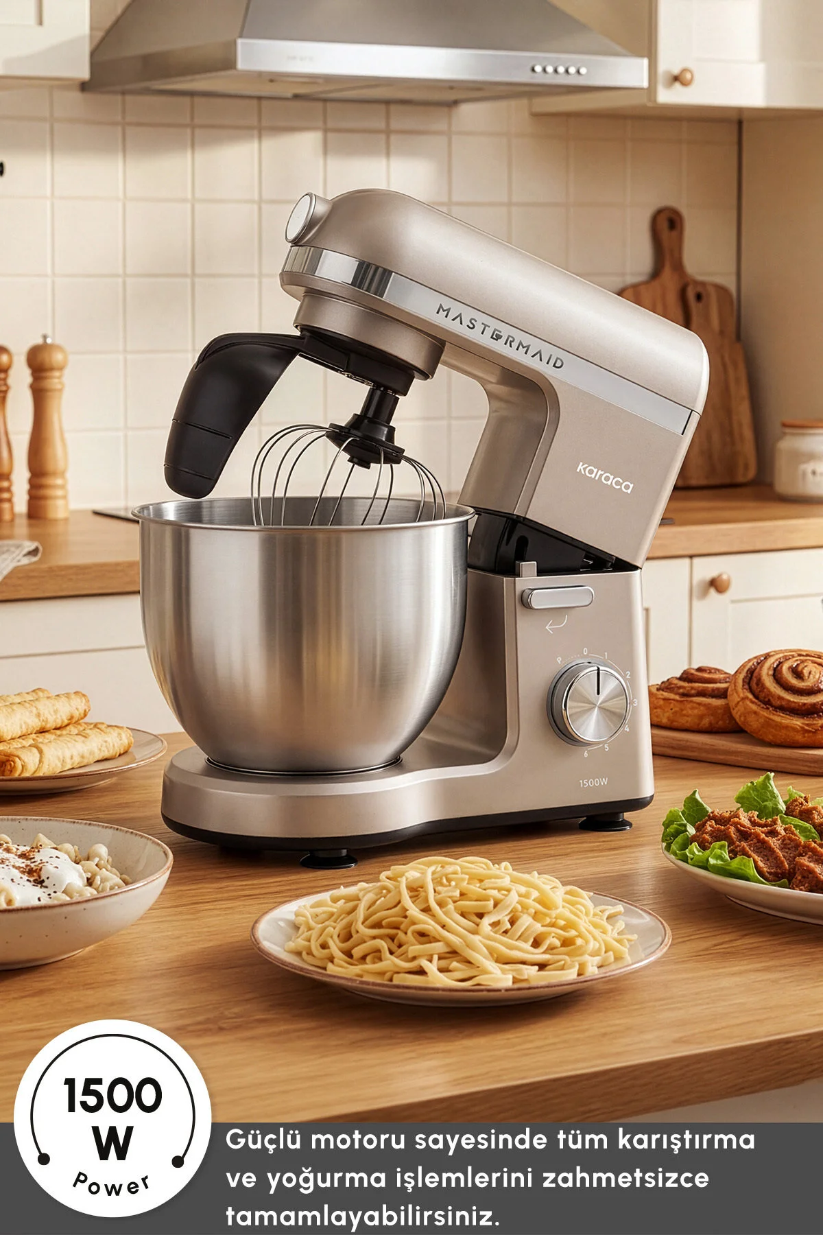 Karaca Mastermaid Chef Pro Çift Kollu Mutfak Şefi 1500 W Iconic Beige