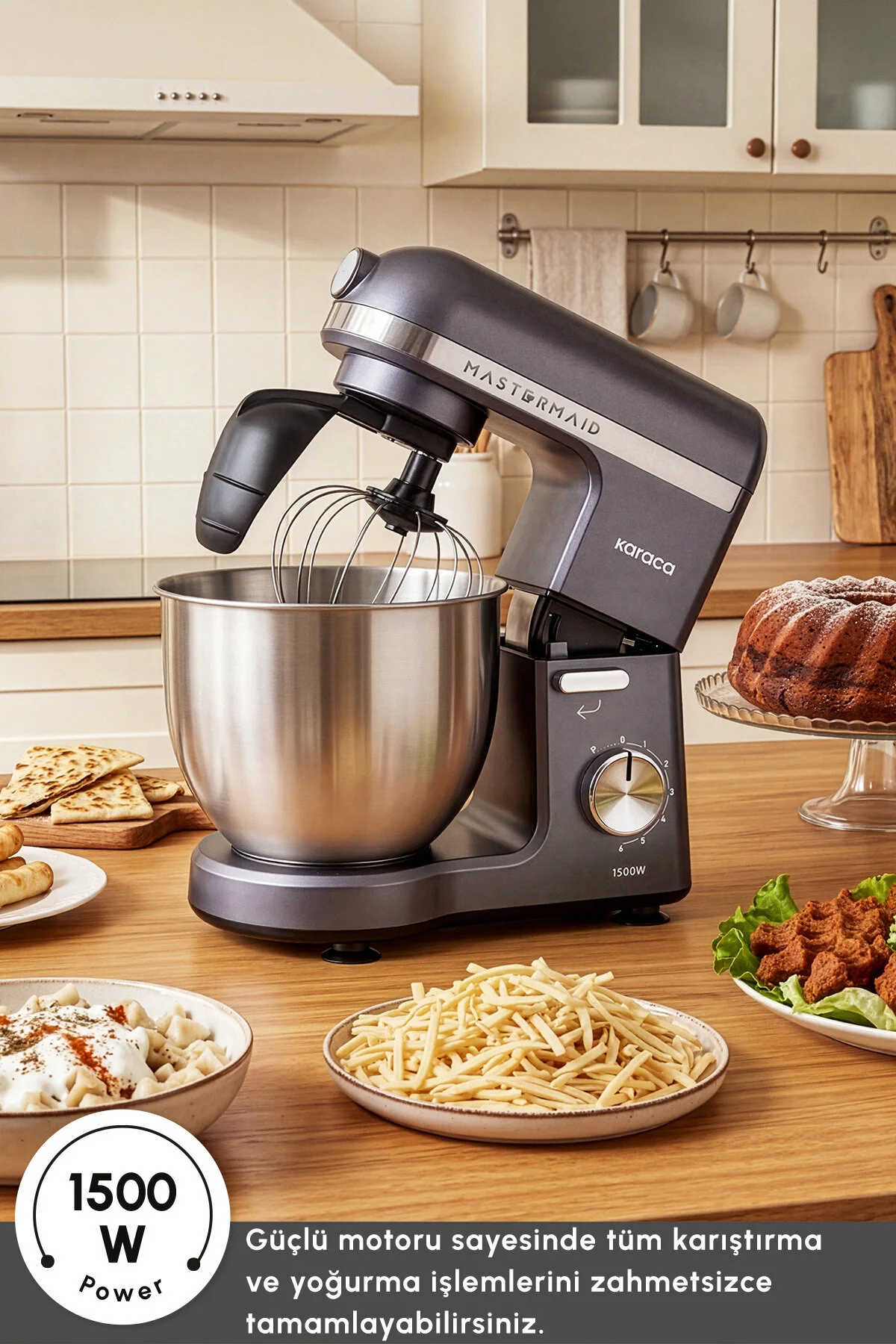 Karaca Mastermaid Chef Pro Çift Kollu Mutfak Şefi 1500 W Space Gray