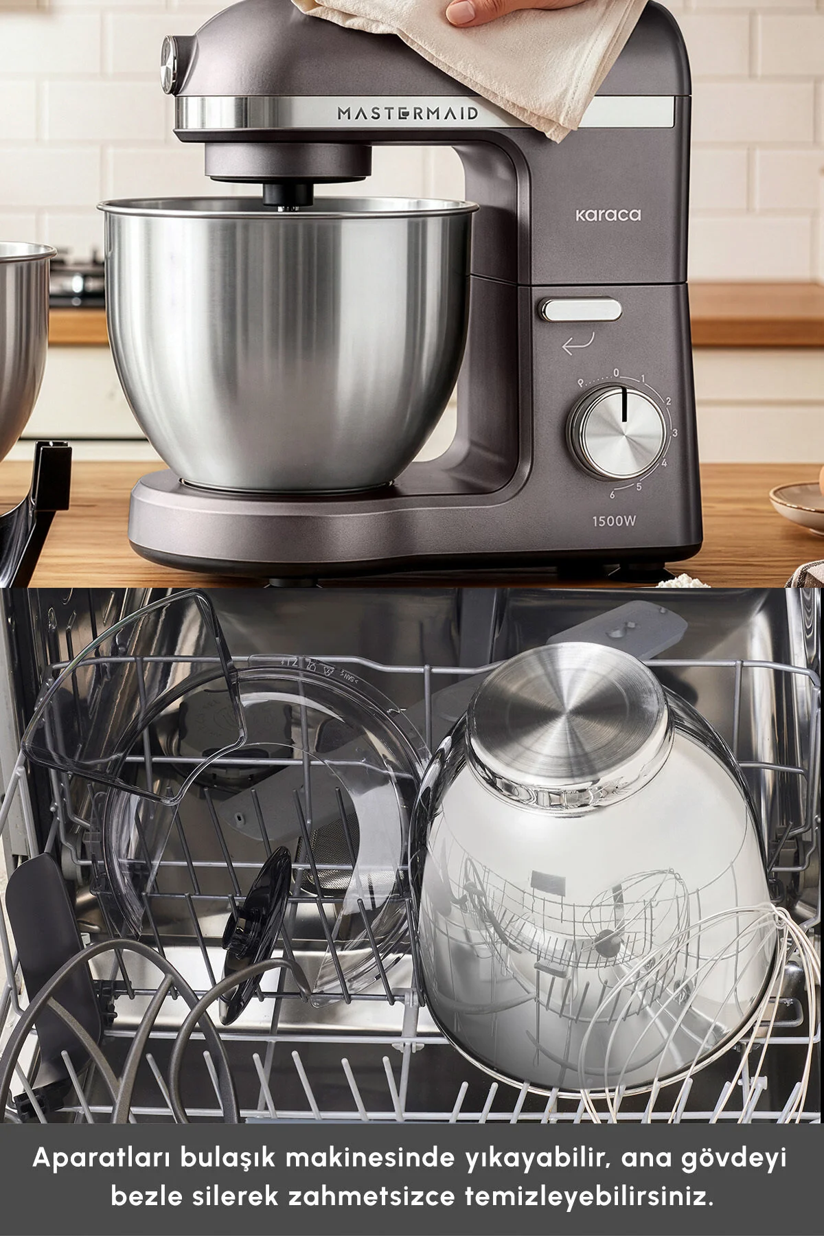 Karaca Mastermaid Chef Pro Çift Kollu Mutfak Şefi 1500 W Space Gray