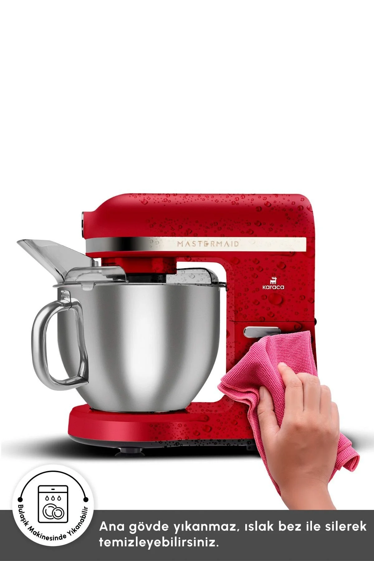 Karaca Mastermaid Chef Pro Çift Kollu Stand Mikser Imperial Red 1750 W