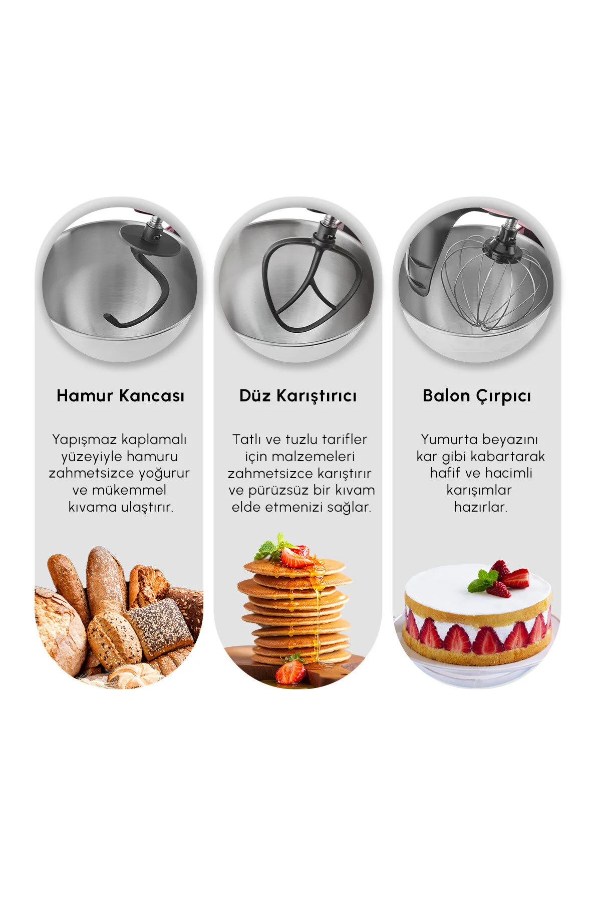 Karaca Mastermaid Chef Ultra D2000W Dijital Ekranlı Hamur Yoğurma Makinesi Starlight 7L