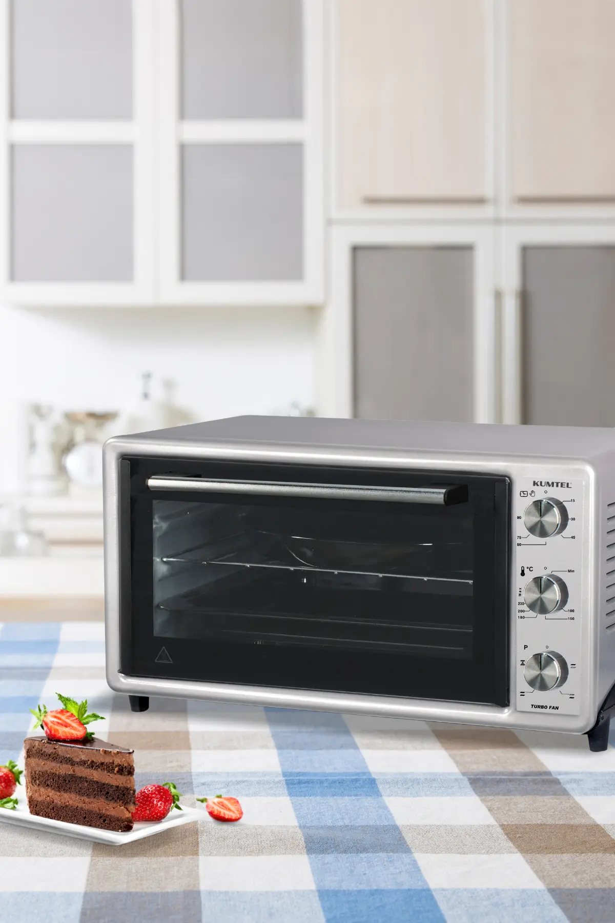 KUMTEL LX-3525 Turbo 40 Litre Mini Fırın - Gri