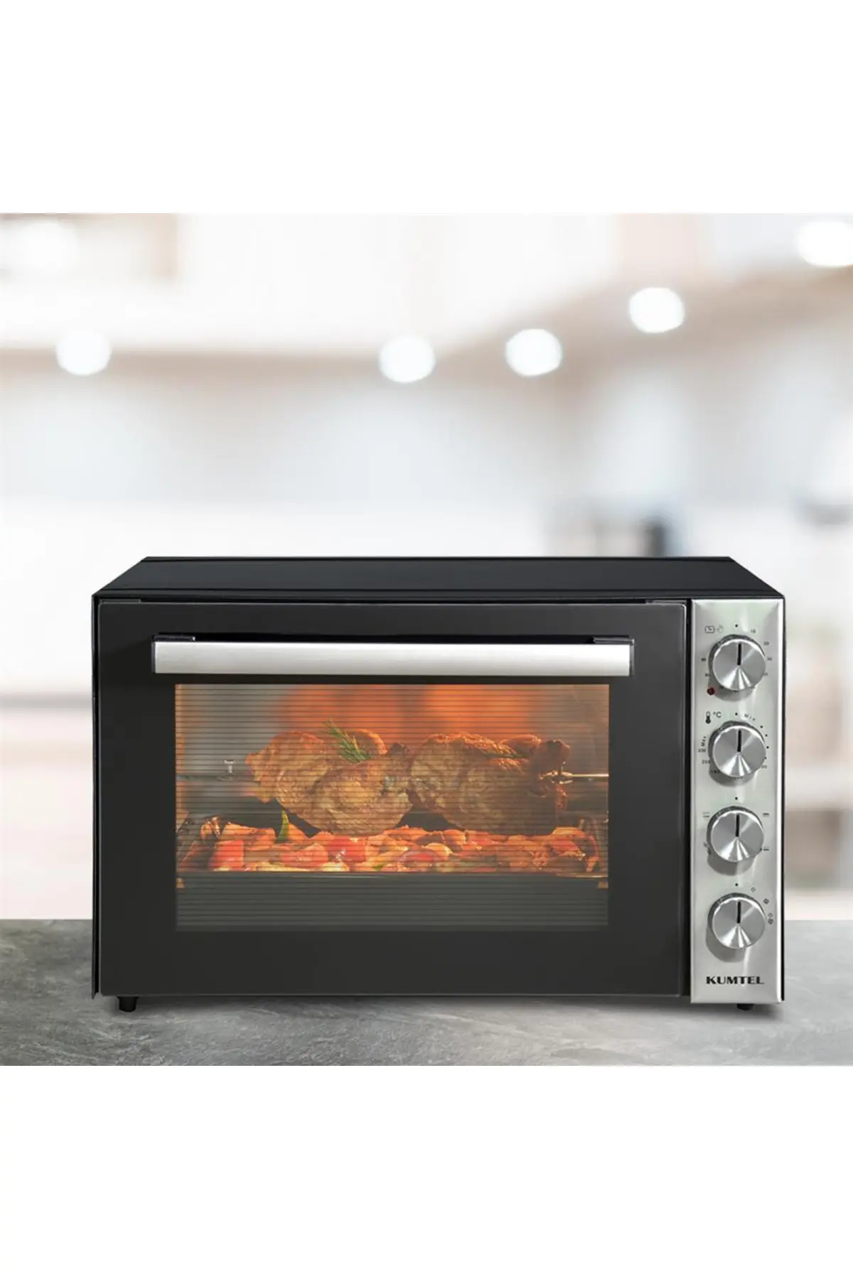 KUMTEL Piliç Çevirmeli 71 Litre Midi Fırın LX-9645