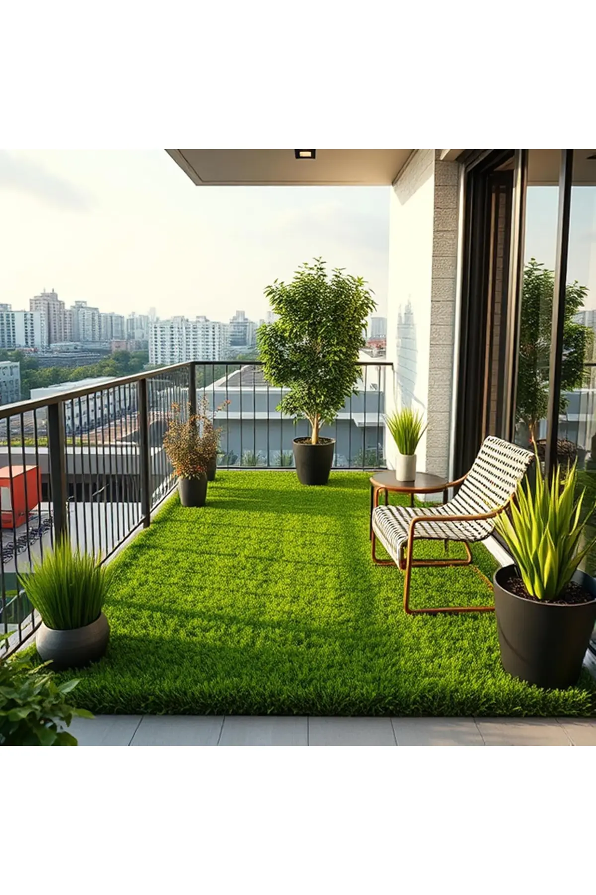 LİNOS HOME Özel Dekoratif Suni Çim Halı Suya Dayanıklı 7mm Teras Balkon Bahçe Sonsuz Ebat
