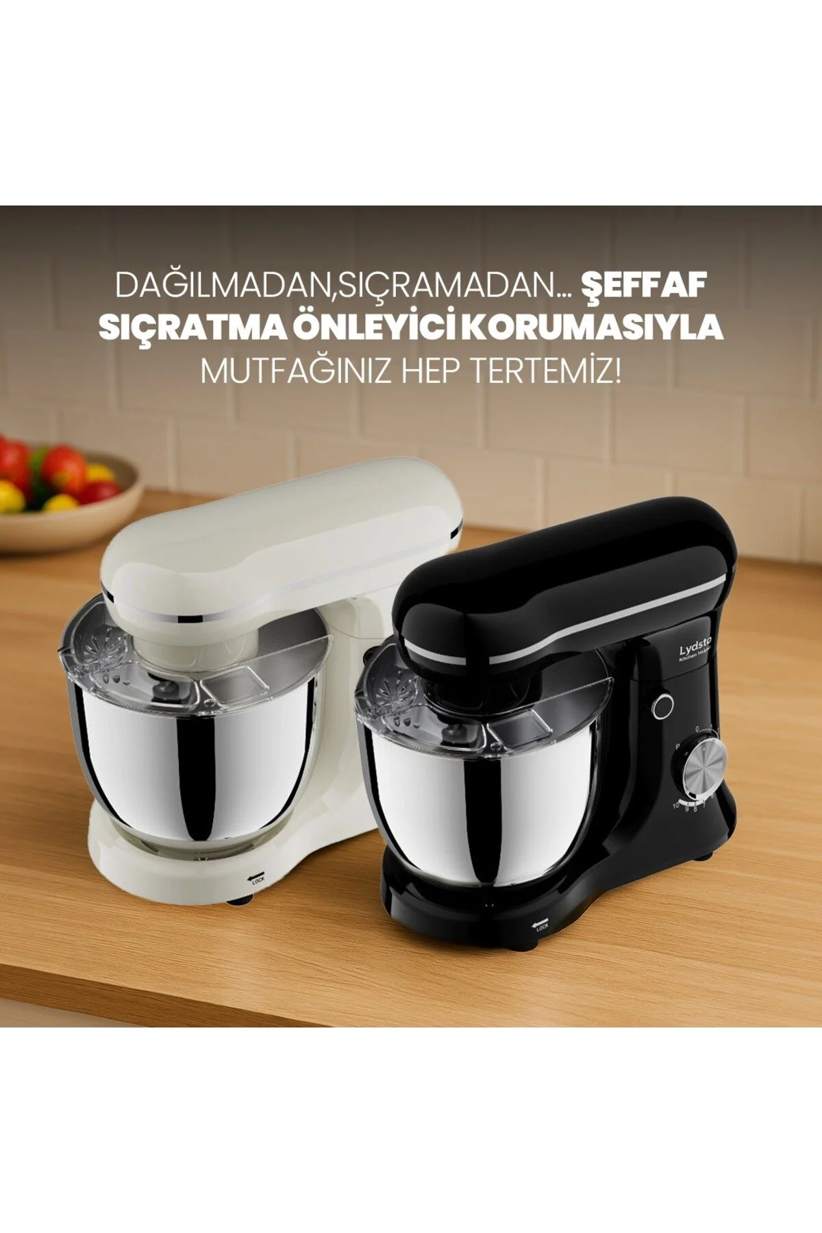 Lydsto Kitchen Helper PV-4700 1500W-5.2 Litre -10 Kademe Hız Ayarı Stand Mikser Hamur Yoğurma Makinesi