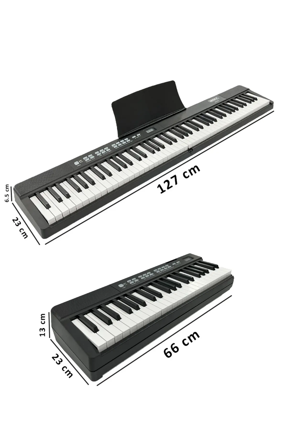 Midex Plx-80bkst Taşınabilir Katlanır Dijital Piyano Tuş Hassasiyetli 88 Tuş Bt Stand Sustain