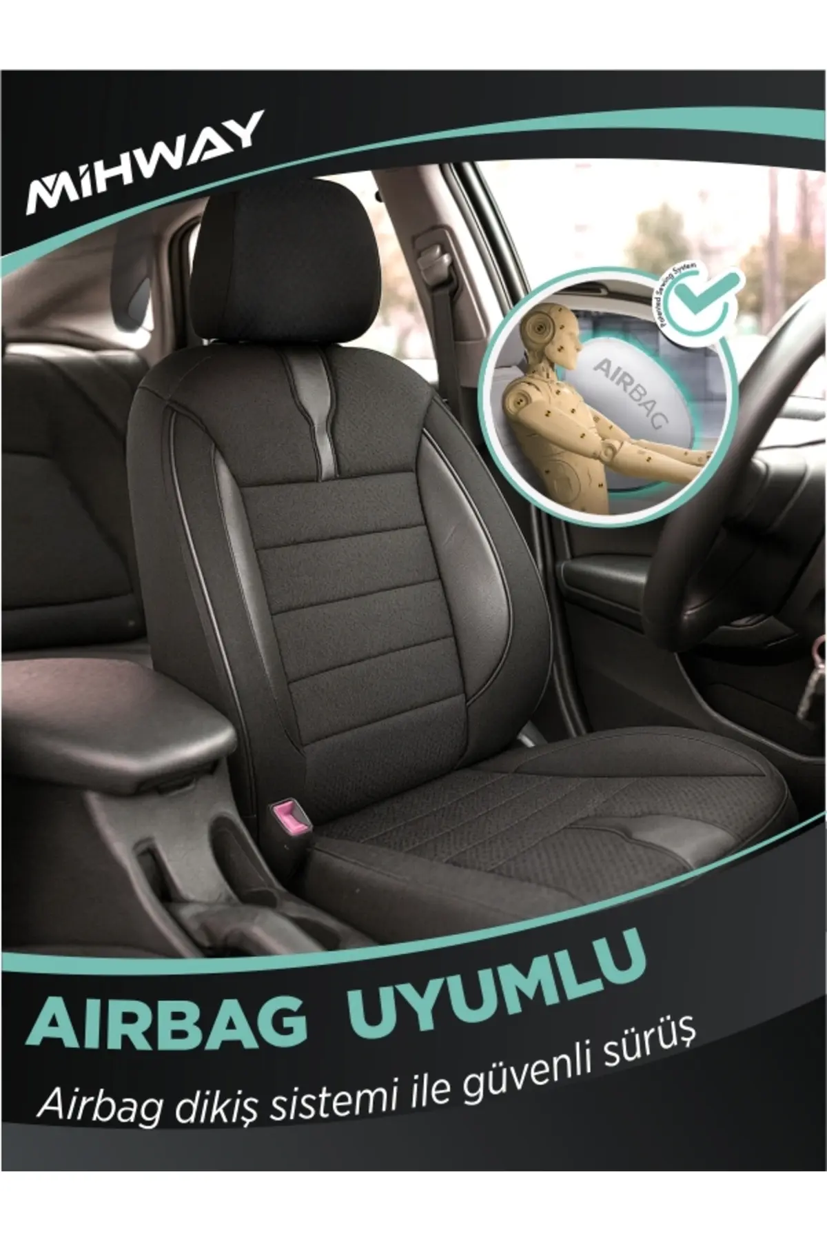 Mihway BETELGEUSE Siyah Serisi Citroen C5 Koltuk Kılıfı TAM SET
