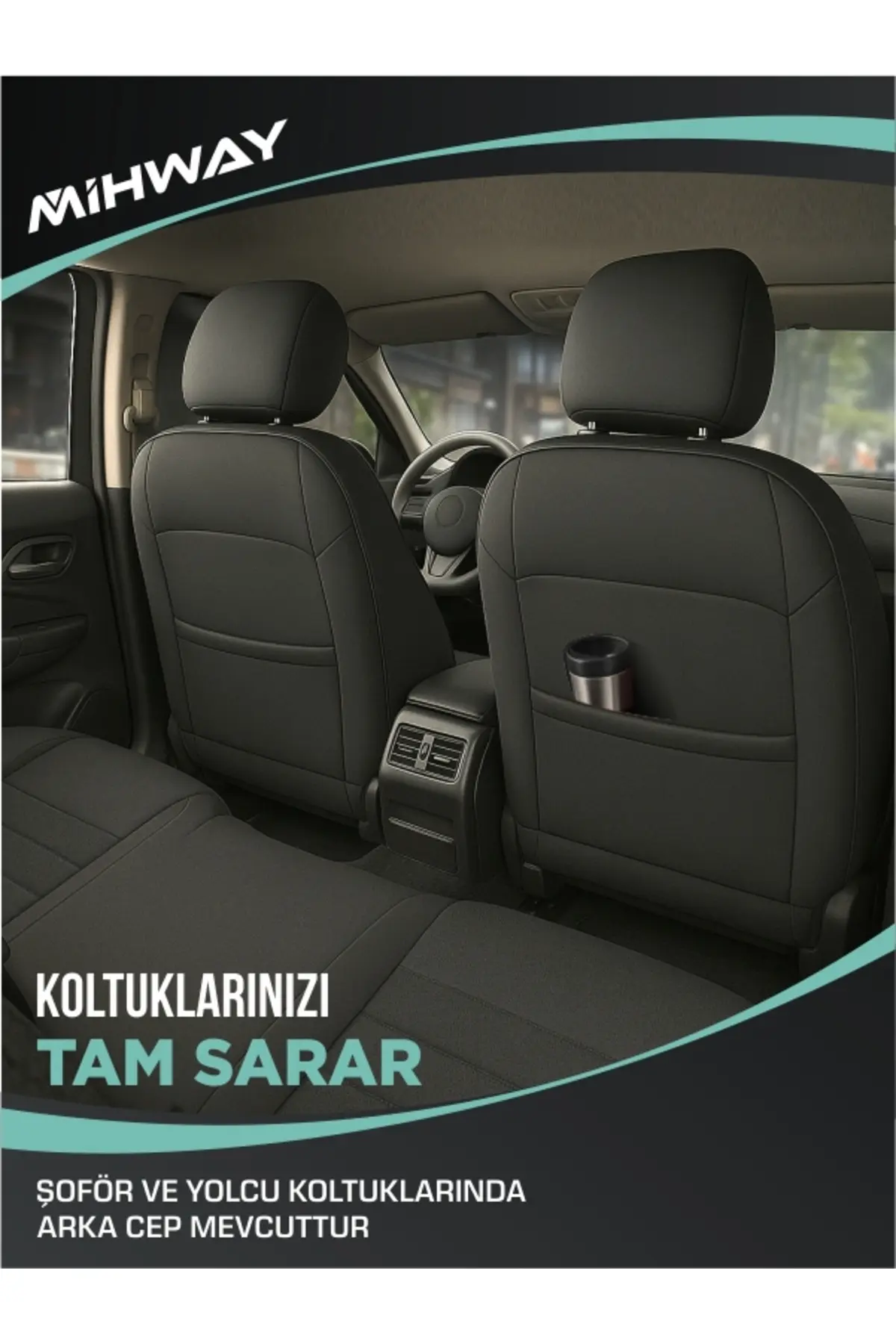 Mihway BETELGEUSE Siyah Serisi Citroen C5 Koltuk Kılıfı TAM SET