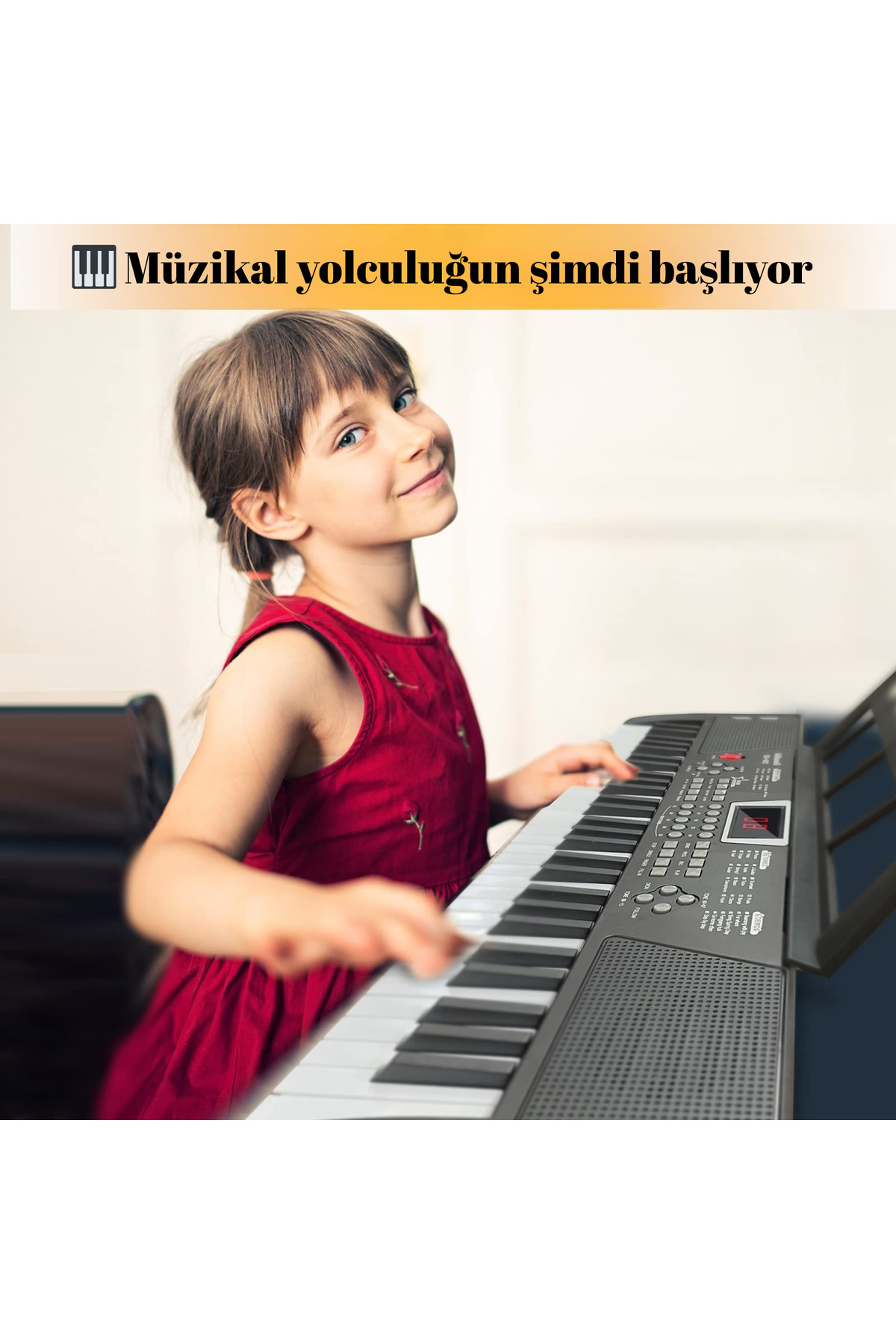 MultiZone 61 Tuşlu Elektronik Işıklı Dijital Çocuk Piyanosu Mikrofonlu Başlangıç Için Keyboard Demolu