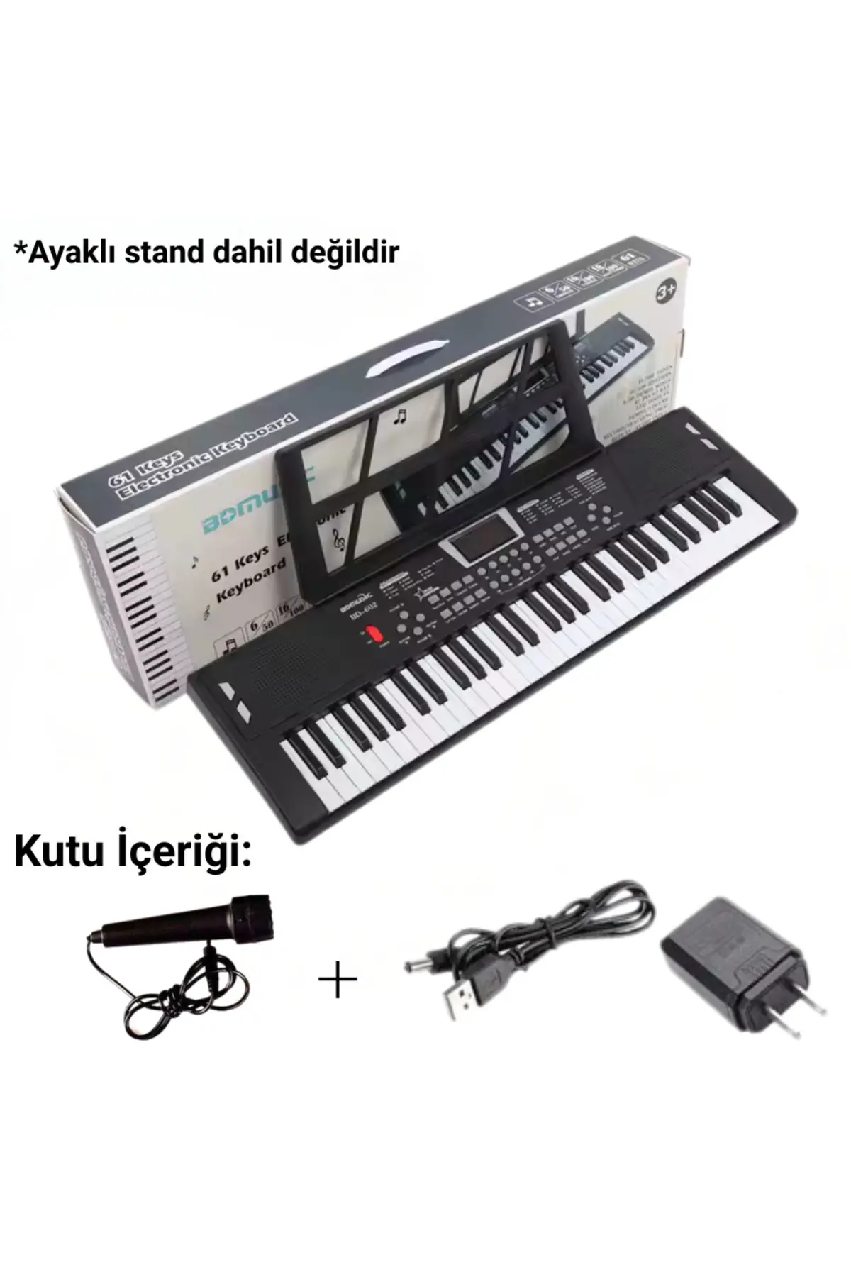 MultiZone 61 Tuşlu Elektronik Işıklı Dijital Çocuk Piyanosu Mikrofonlu Başlangıç Için Keyboard Demolu