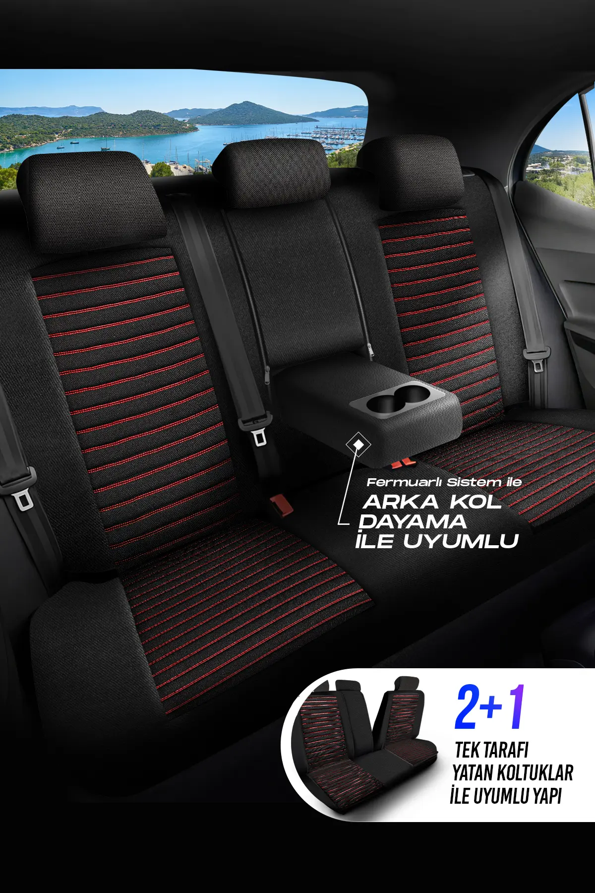 Panda Kılıf PANDA DETROİT SERISI KETEN KUMAŞ OTO KOLTUK KILIFI - TAM SET