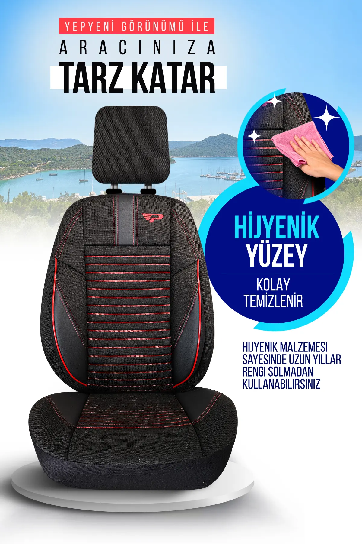 Panda Kılıf PANDA DETROİT SERISI KETEN KUMAŞ OTO KOLTUK KILIFI - TAM SET