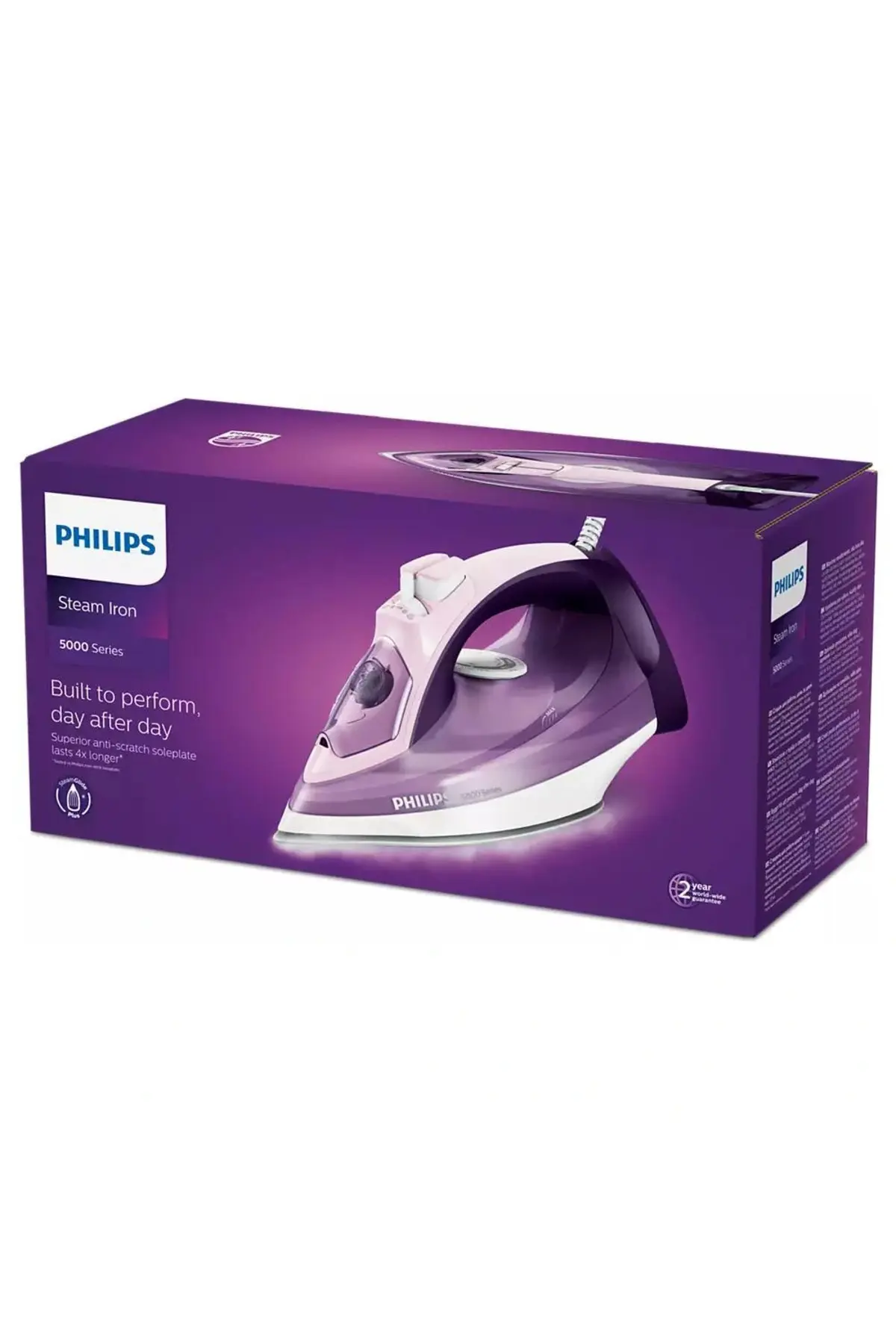 Philips 5000 Serisi Buharlı Ütü 2400W, 180g Şok Buhar, SteamGlide, 40g/dk Sürekli Buhar, DST5020/30