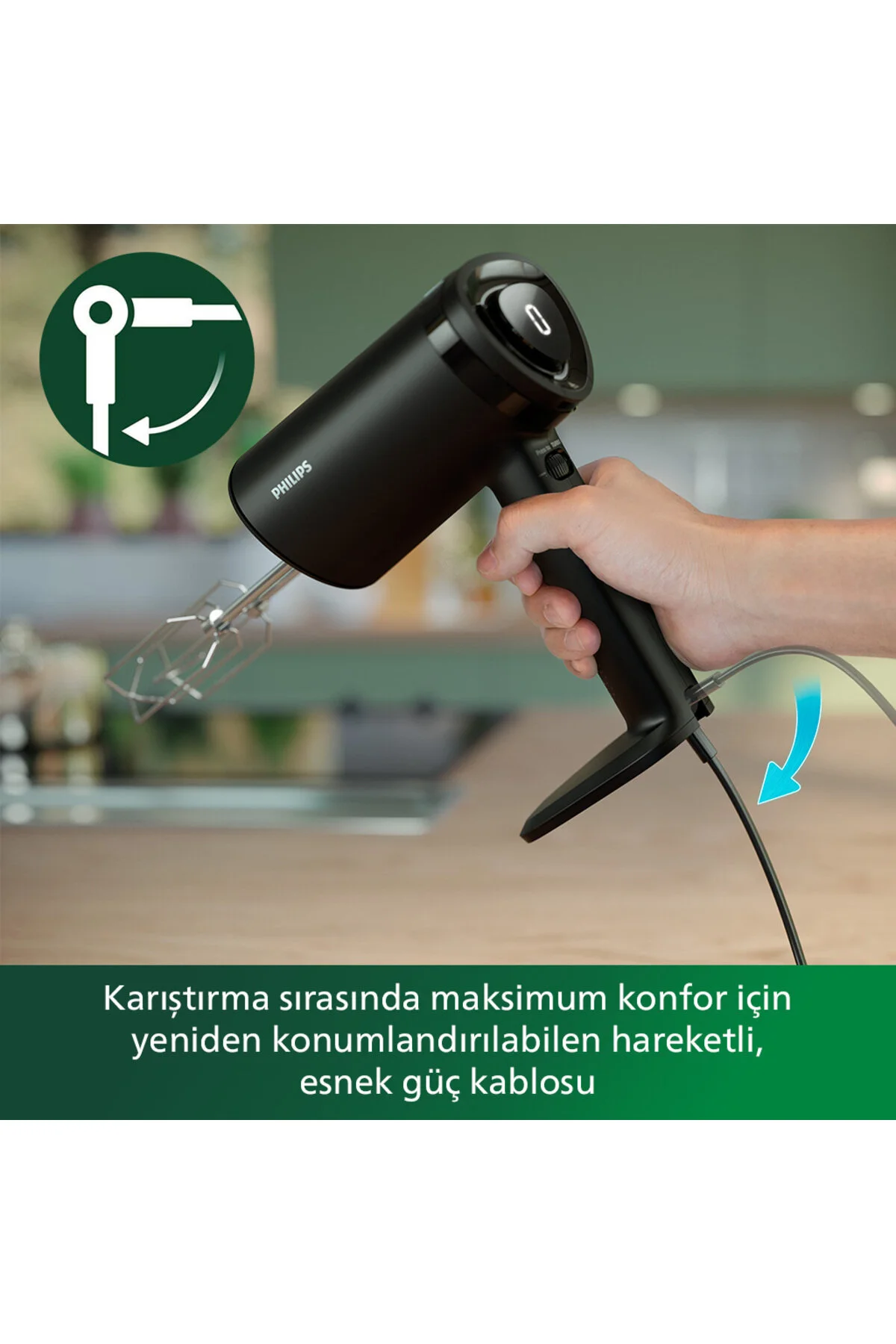 Philips 5000 Serisi El Mikseri, 500W, Sıçrama Önleyici, HR3781/00