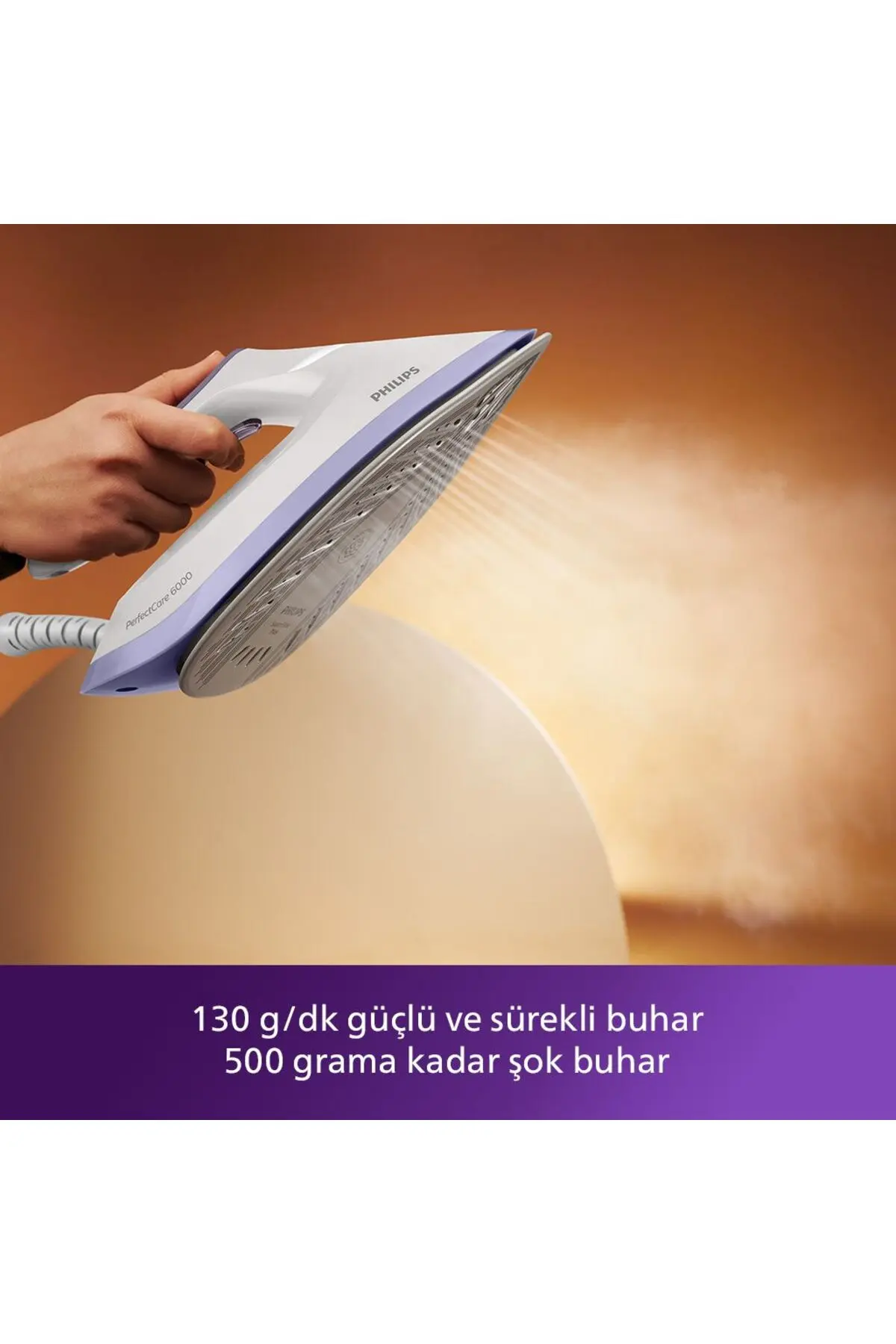 Philips 6000 Serisi Perfectcare Buhar Kazanlı Ütü, Güçlü Buhar, 1,8 Lt Çıkarılabilir Su Haznesi, PSG6024/30