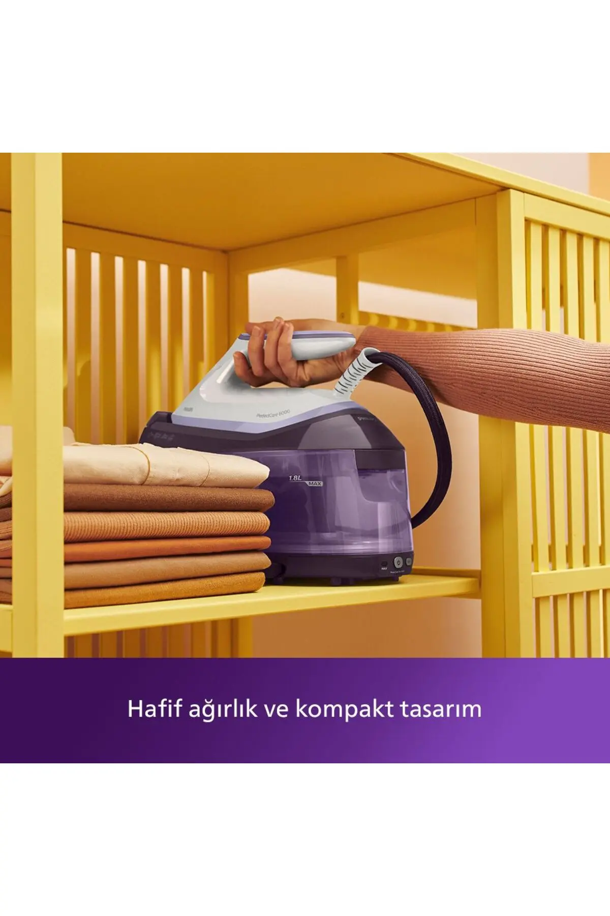 Philips 6000 Serisi Perfectcare Buhar Kazanlı Ütü, Güçlü Buhar, 1,8 Lt Çıkarılabilir Su Haznesi, PSG6024/30
