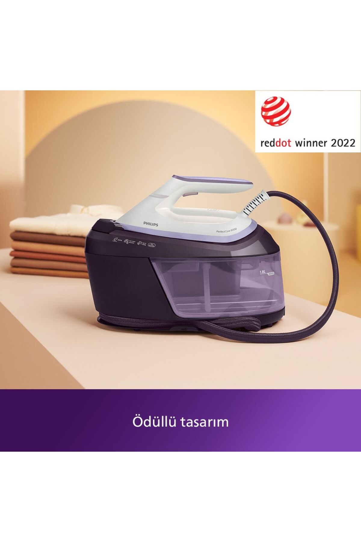 Philips 6000 Serisi Perfectcare Buhar Kazanlı Ütü, Güçlü Buhar, 1,8 Lt Çıkarılabilir Su Haznesi, PSG6024/30