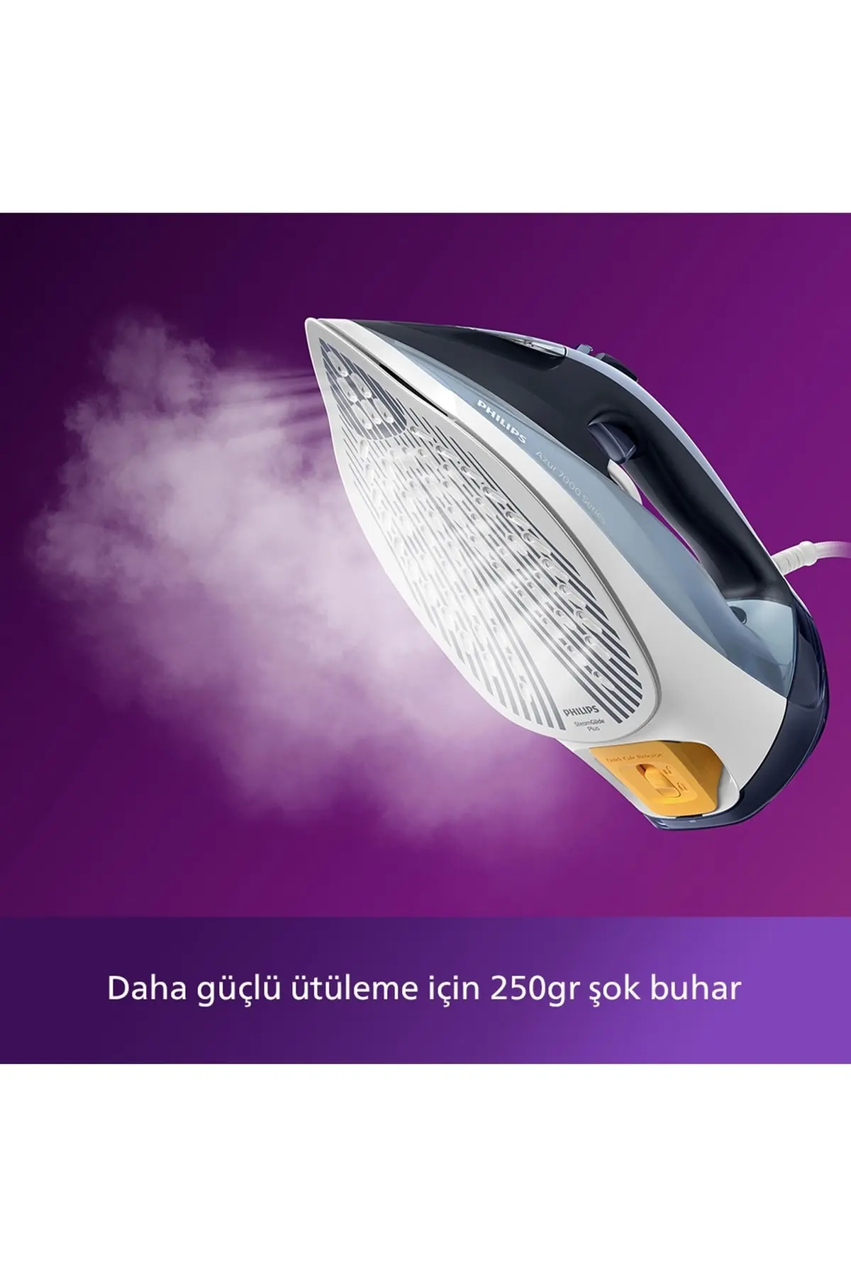 Philips 7000 Serisi Buharlı Ütü, 2800W, 250 g Şok Buhar, 50 g/dk Sürekli Buhar, SteamGlide, DST7020/20