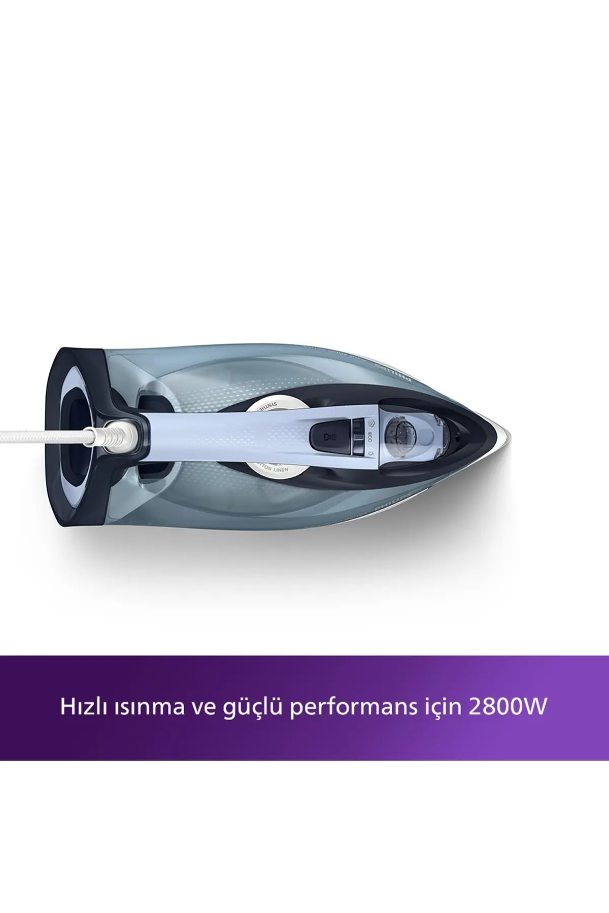 Philips 7000 Serisi Buharlı Ütü, 2800W, 250 g Şok Buhar, 50 g/dk Sürekli Buhar, SteamGlide, DST7020/20