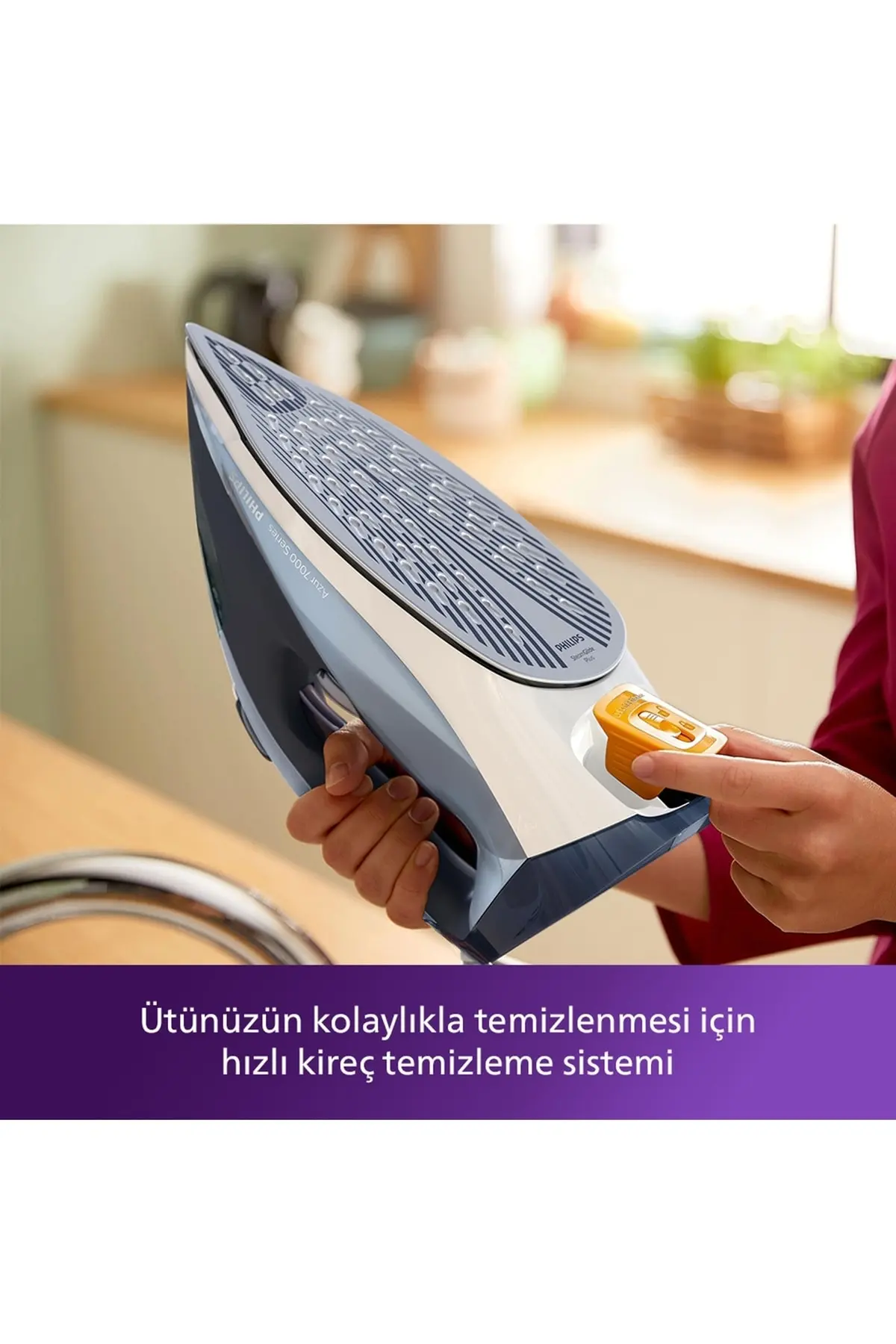 Philips 7000 Serisi Buharlı Ütü, 2800W, 250 g Şok Buhar, 50 g/dk Sürekli Buhar, SteamGlide, DST7020/20