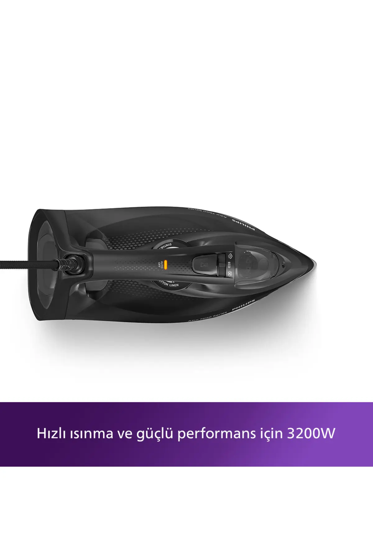 Philips 7500 Serisi Azur Buharlı Ütü, 3200W, 260 g'a kadar Turbo Şok Buhar, DST7511/80