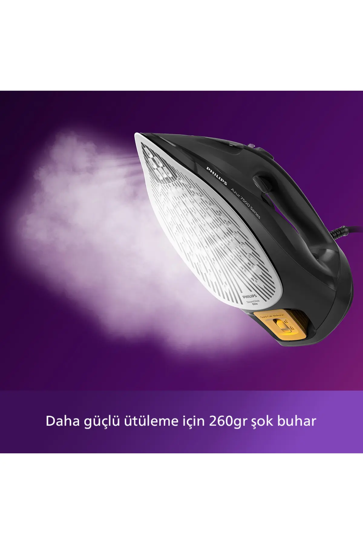 Philips 7500 Serisi Azur Buharlı Ütü, 3200W, 260 g'a kadar Turbo Şok Buhar, DST7511/80