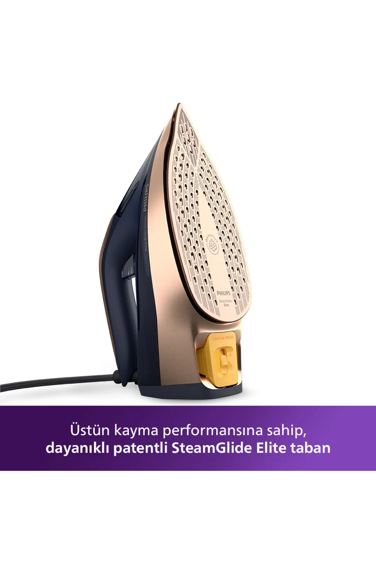 Philips 8000 Serisi Azur Buharlı Ütü, 3000W, 260 g Turbo Şok Buhar, Sıfır Yanık Riski, DST8050/20
