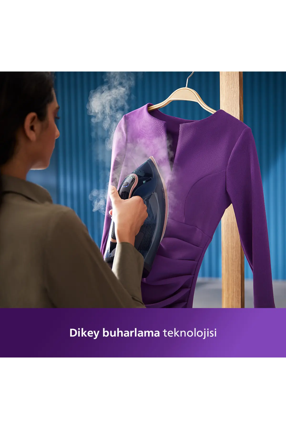 Philips 8000 Serisi Azur Buharlı Ütü, 3000W, 260 g Turbo Şok Buhar, Sıfır Yanık Riski, DST8050/20