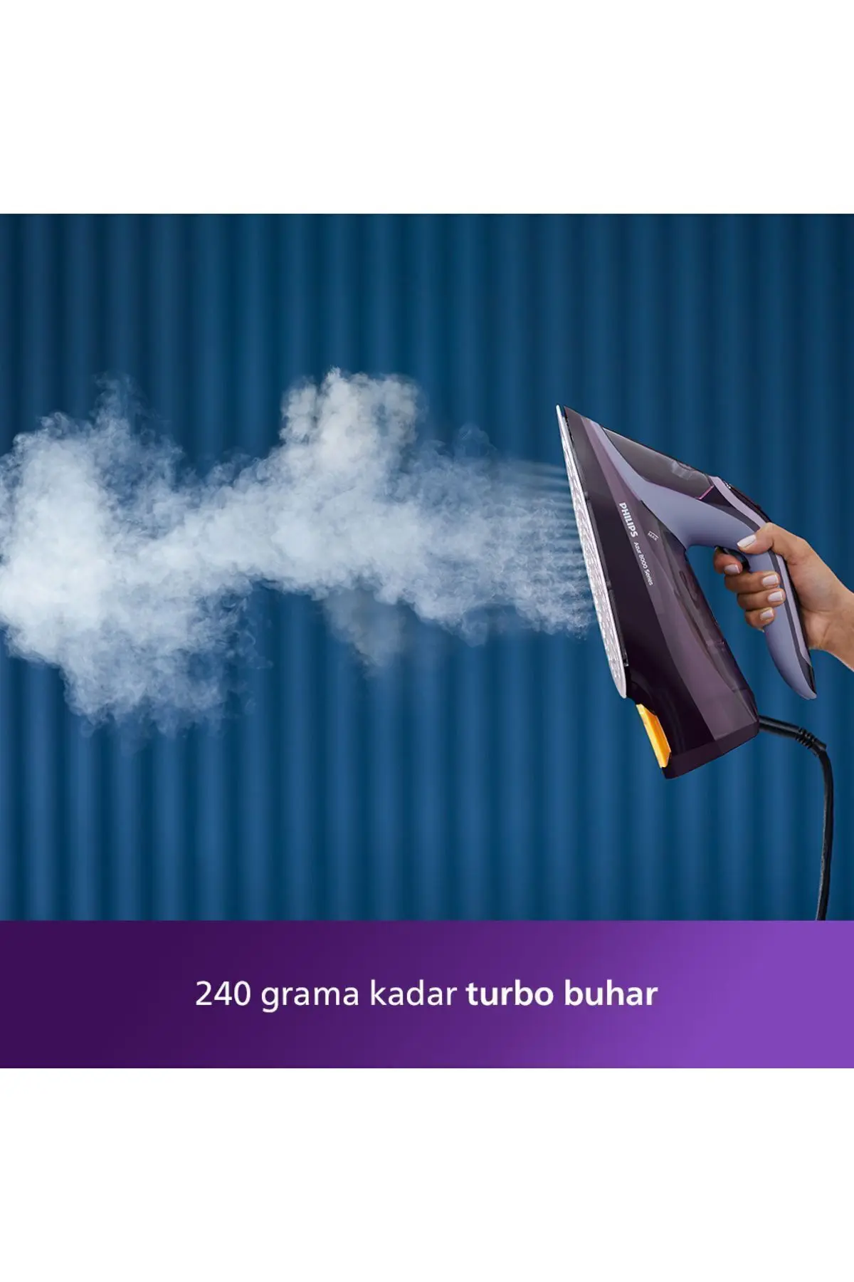 Philips 8000 Serisi Azur Buharlı Ütü, 3000W, SteamGlide, 240 g Şok Buhar, Sıfır Yanık Garantisi, DST8021/30
