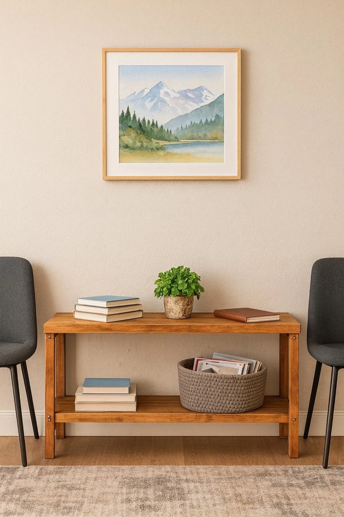 pinoxi Ahşap Tv Sehpası Tv Ünitesi Tv Stand Eskitme Ceviz Renk