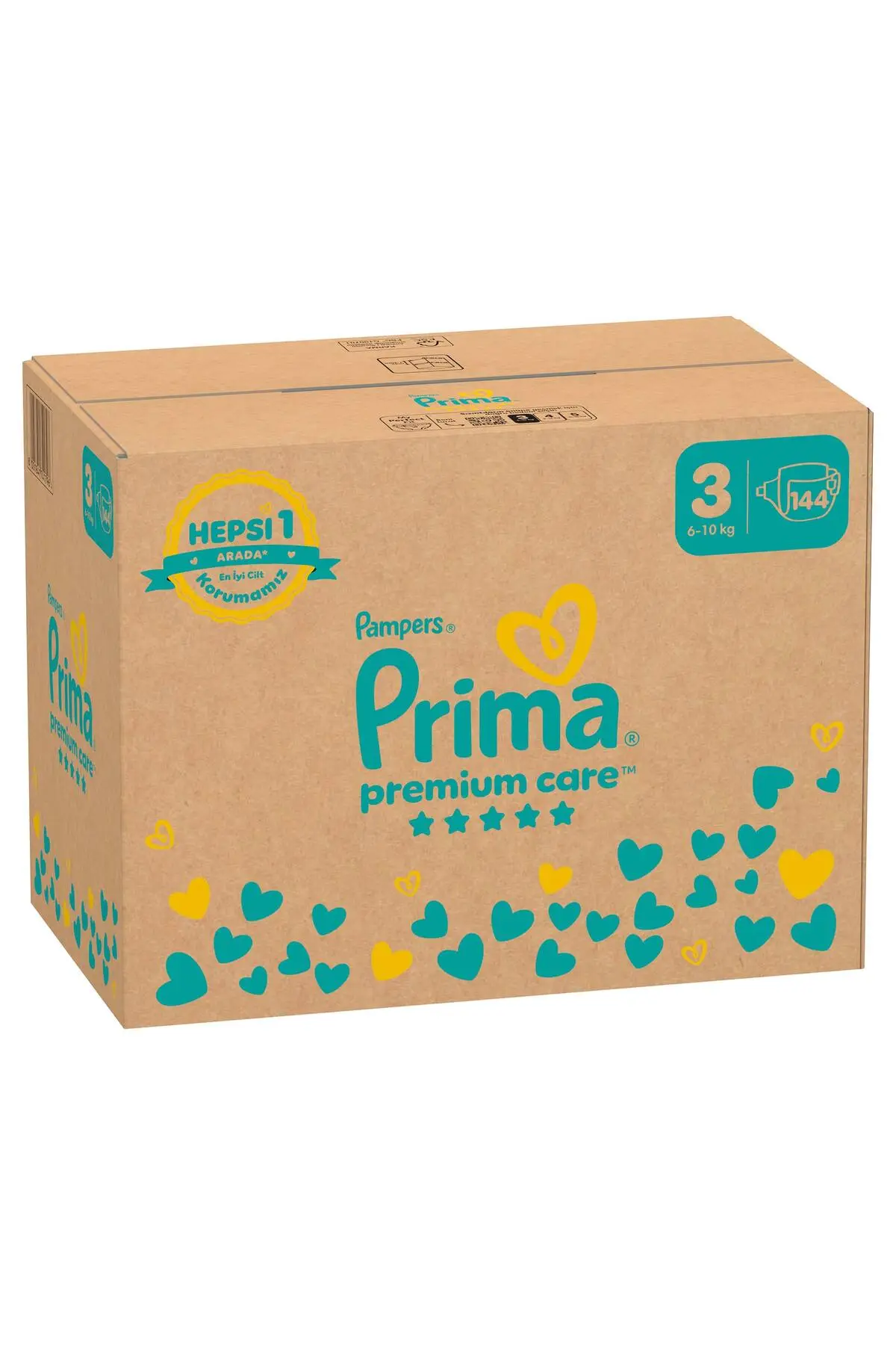 Prima Bebek Bezi Premium Care 3 Numara 144 Adet Aylık Fırsat Paketi