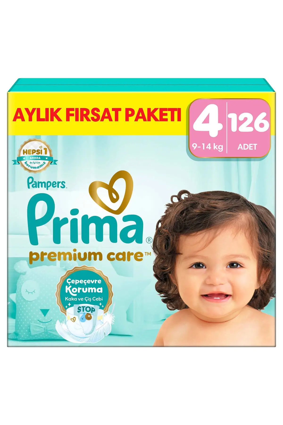 Prima Bebek Bezi Premium Care 4 Numara 126 Adet Aylık Fırsat Paketi