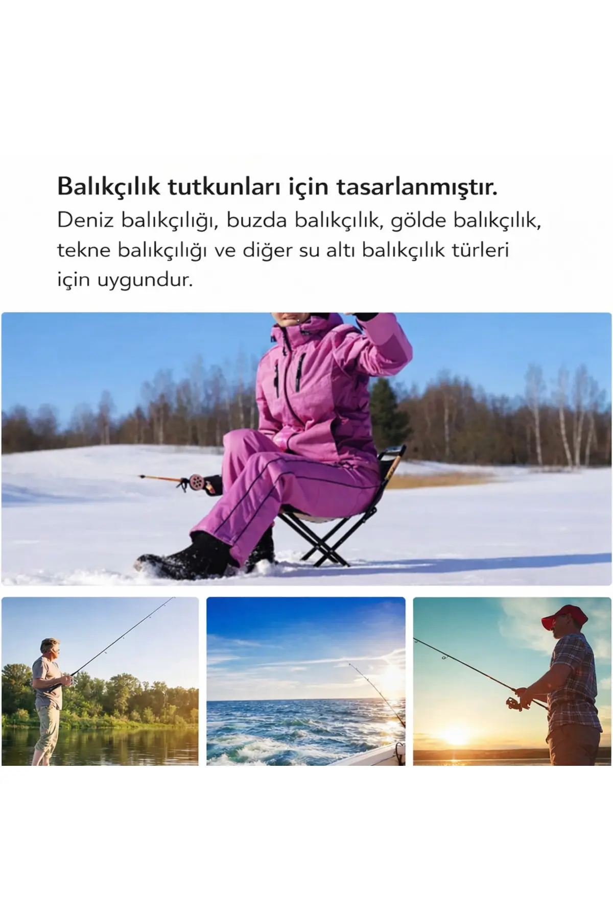 qasul 4.3 İnç IPS Ekranlı Balık Bulucu Kamera 30m Kablolu Su Geçirmez Gece Görüşlü Olta Üzeri Takılabilir