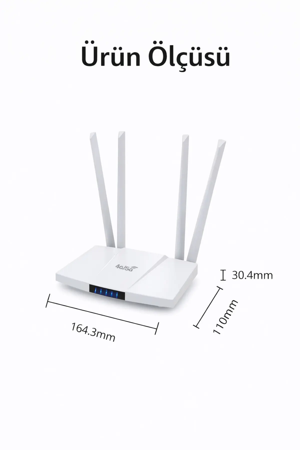 qasul 4G/5G SIM Kartlı WiFi Router 300 Mbps 4 Antenli Modem Taşınabilir Şarjlı Ev & Ofis İnternet Cihazı
