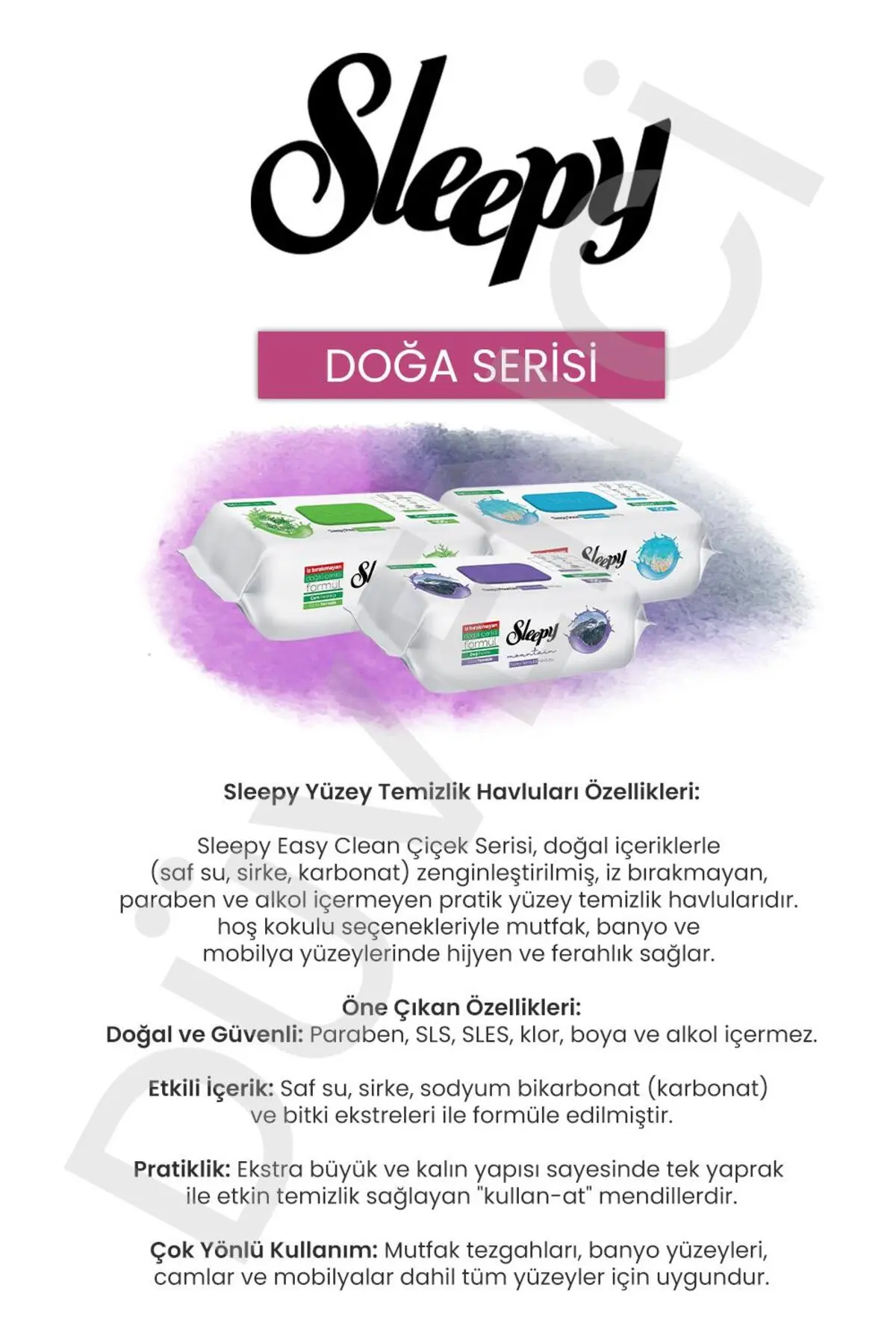 Rosie Sleepy Islak Mendil Mega Fırsat Paketi (12 Paket x 100 yaprak) ve Oda Kokusu