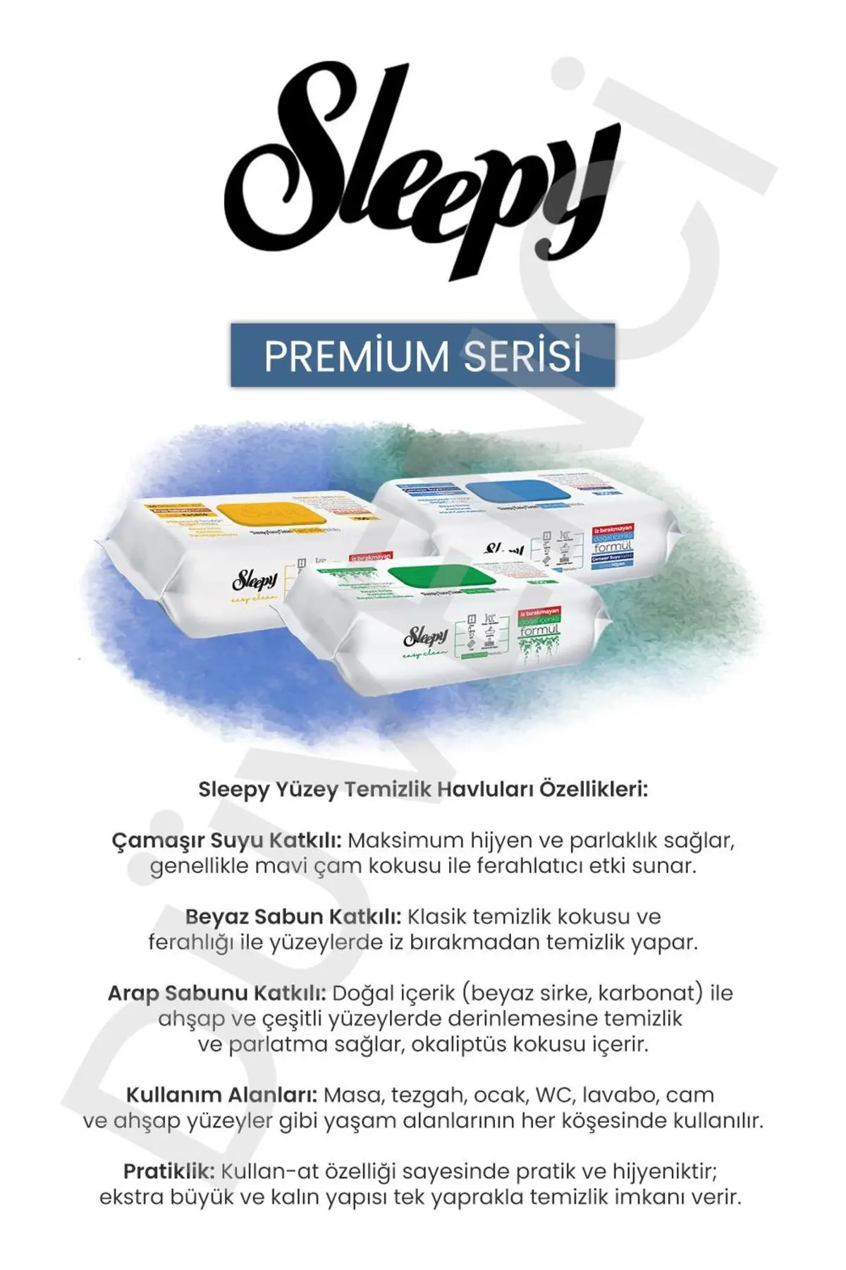 Rosie Sleepy Islak Mendil Mega Fırsat Paketi (12 Paket x 100 yaprak) ve Oda Kokusu