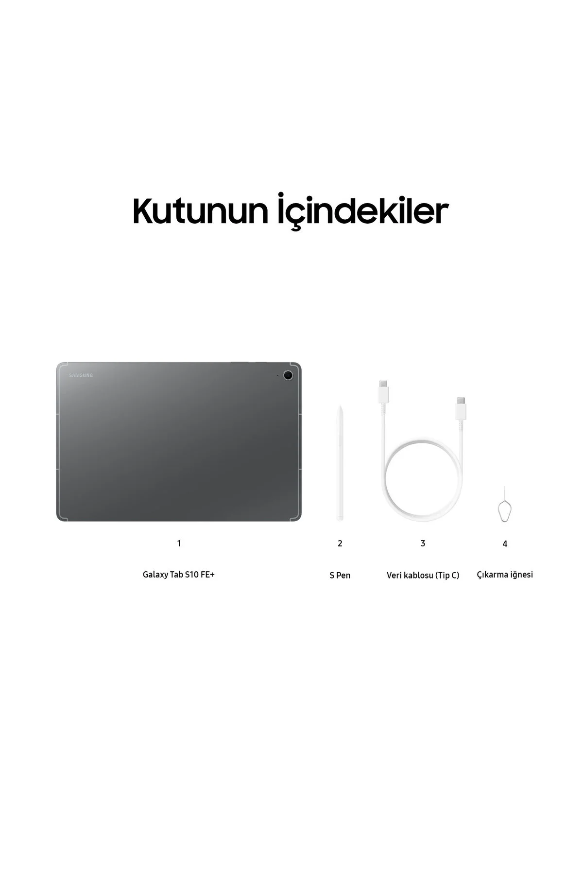 Samsung Galaxy Tab S10 FE Plus 128 GB 13.1" Gri Tablet