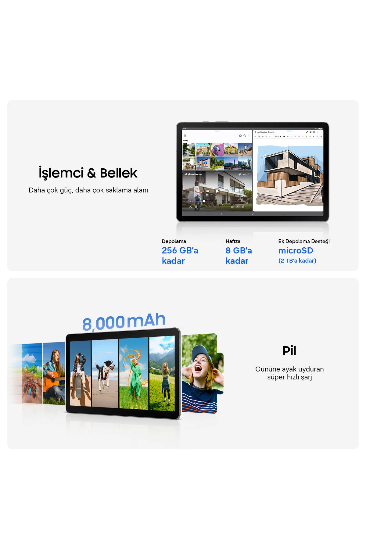 Samsung Galaxy Tab S10 Lite 6GB 128GB Gümüş Tablet