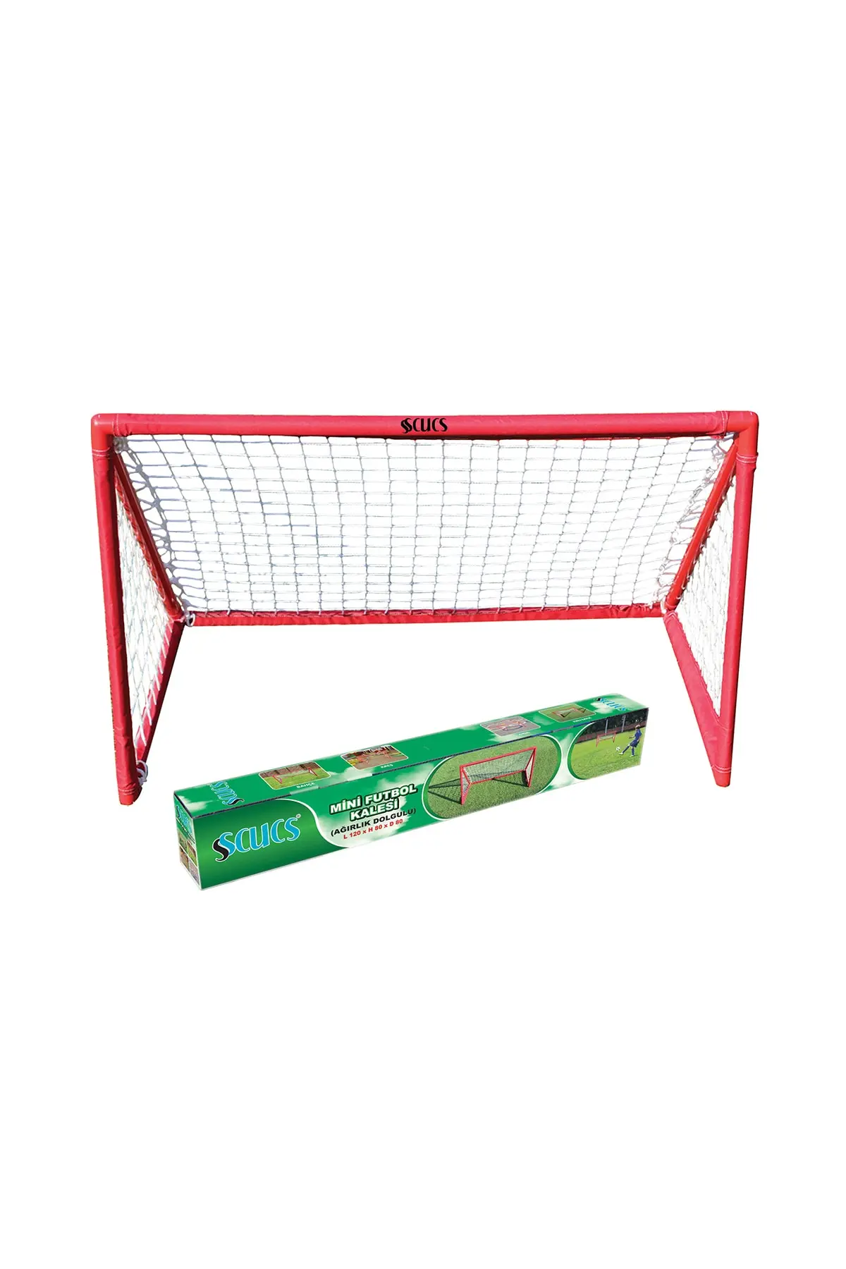 SCUCS Mini Futbol Kalesi Ağırlık Dolgulu 120x80x80 Cm